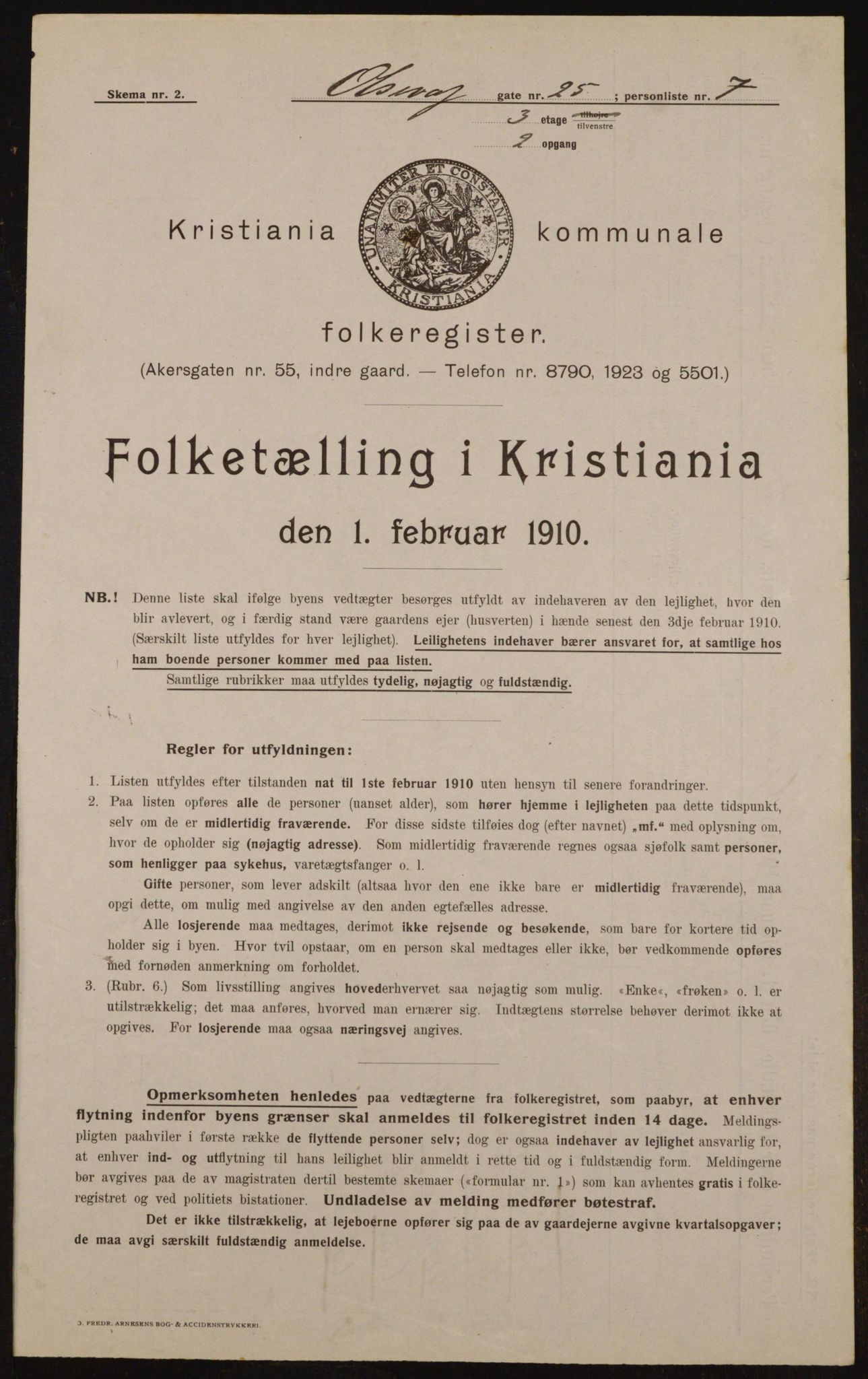 OBA, Municipal Census 1910 for Kristiania, 1910, p. 71781