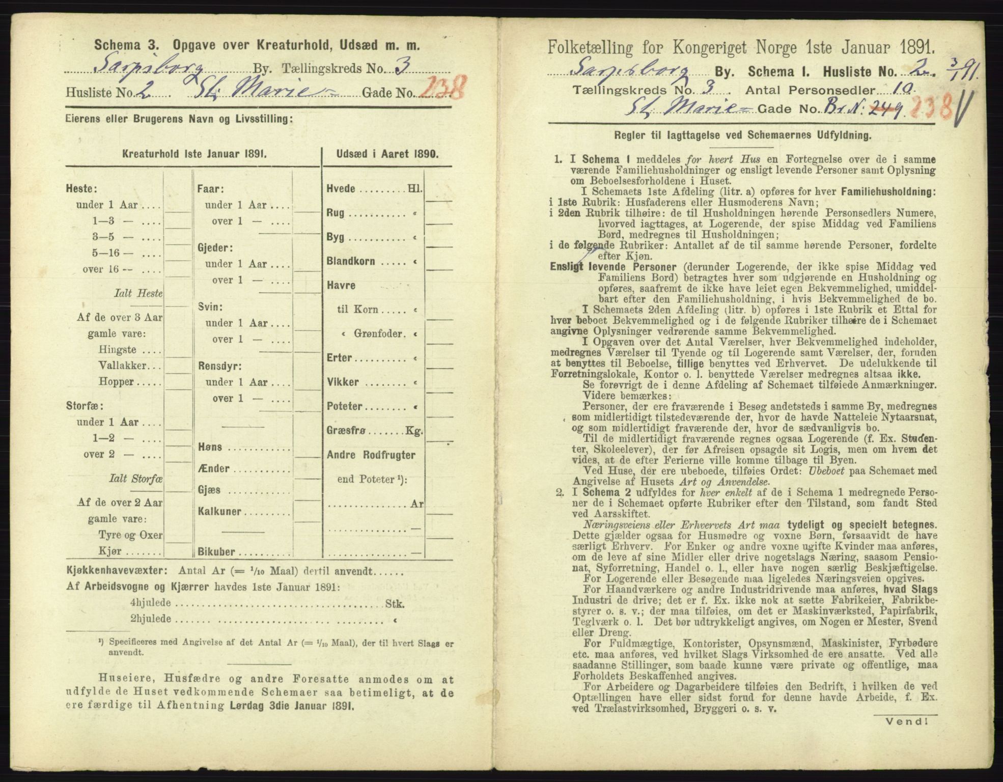 RA, 1891 census for 0102 Sarpsborg, 1891, p. 2192