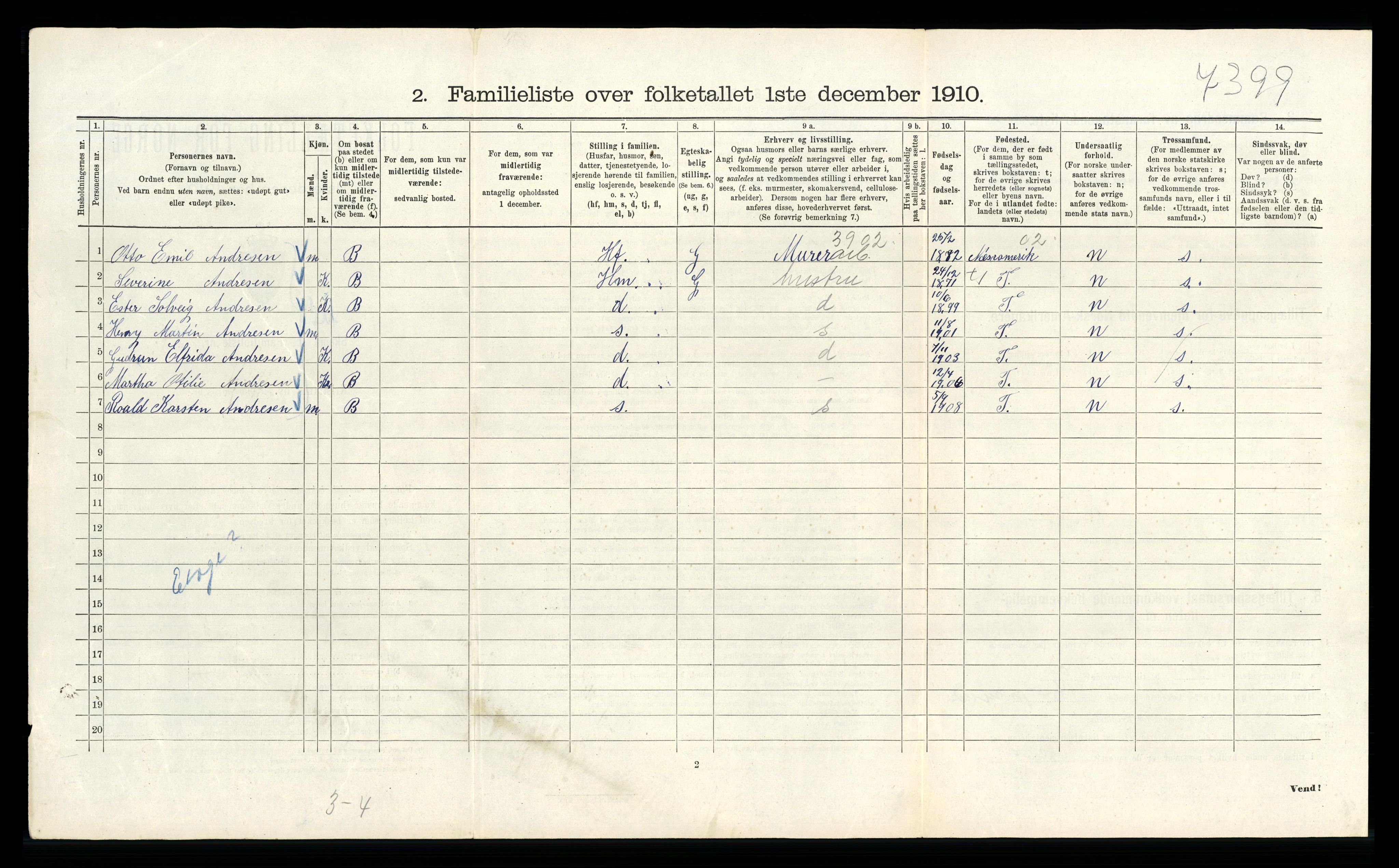 RA, 1910 census for Kristiania, 1910, p. 56904