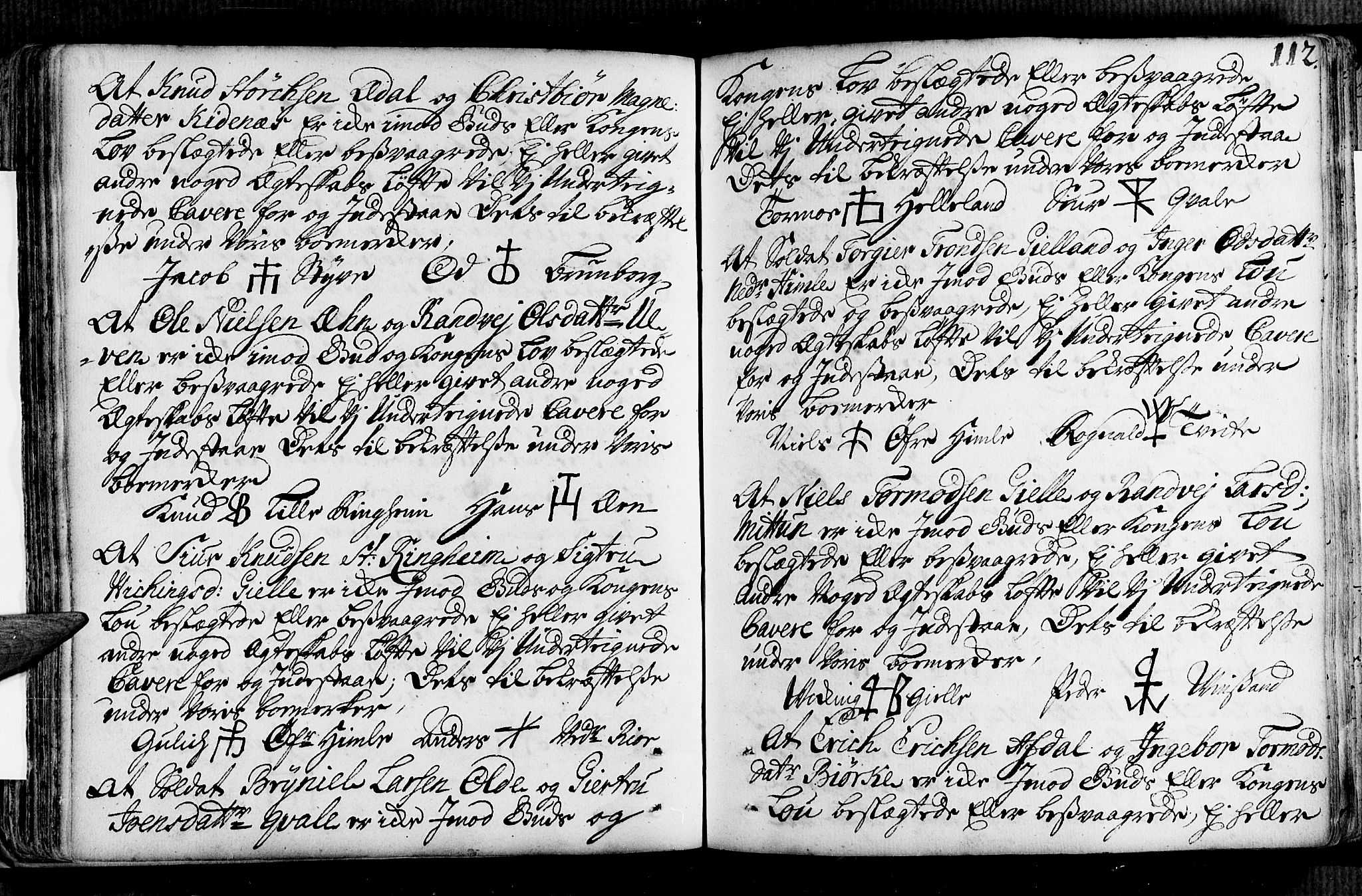 Voss sokneprestembete, AV/SAB-A-79001/H/Haa: Parish register (official) no. A 2, 1709-1730, p. 112