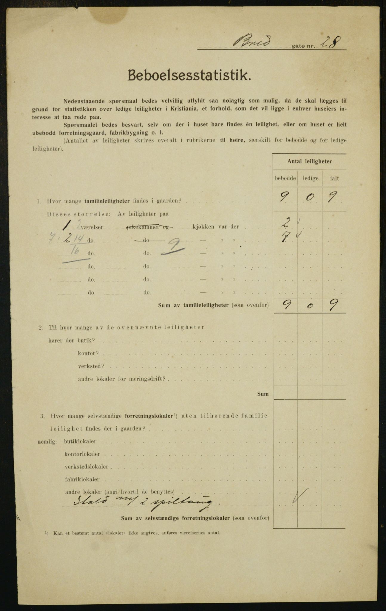 OBA, Municipal Census 1910 for Kristiania, 1910, p. 8341