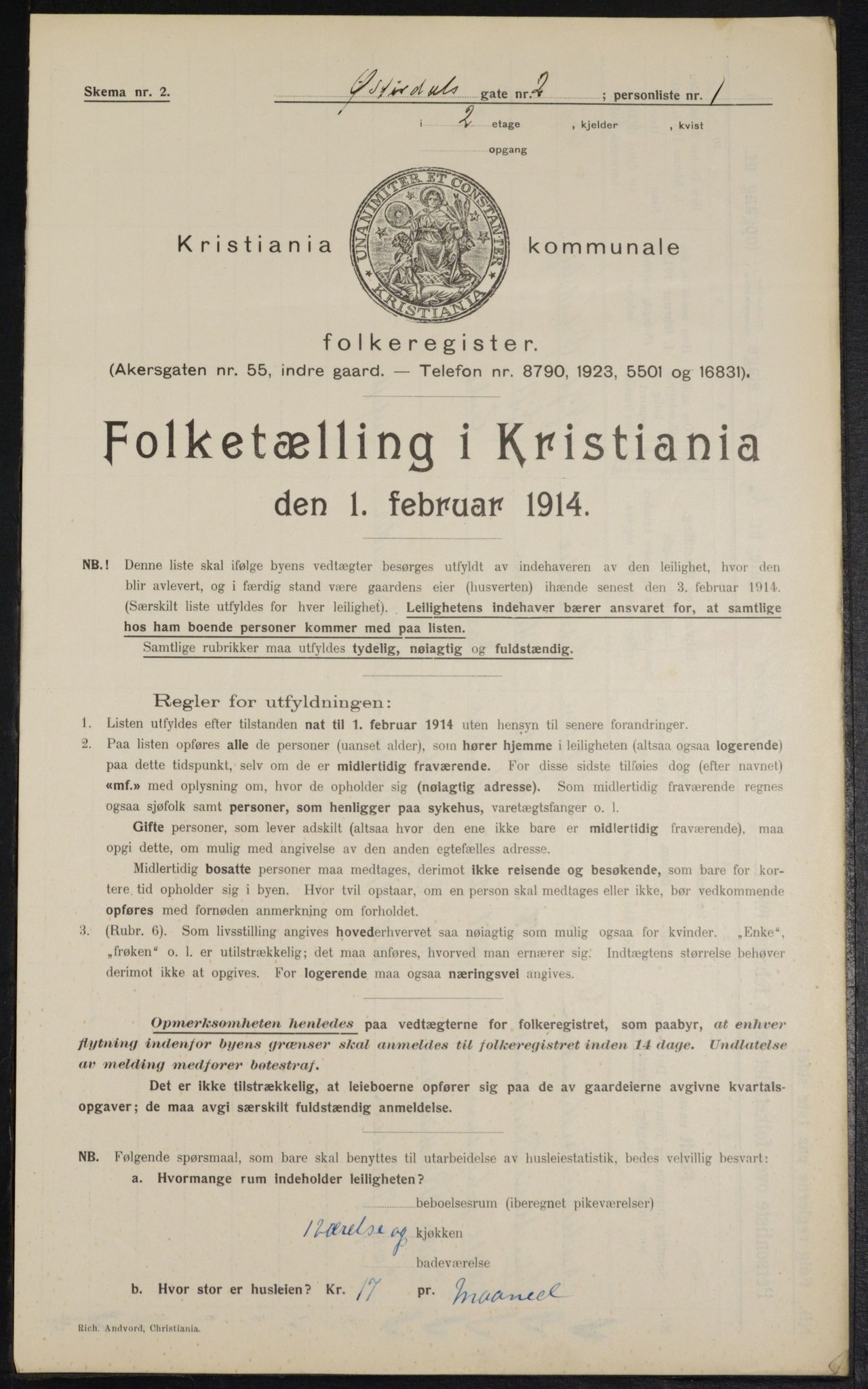 OBA, Municipal Census 1914 for Kristiania, 1914, p. 129931