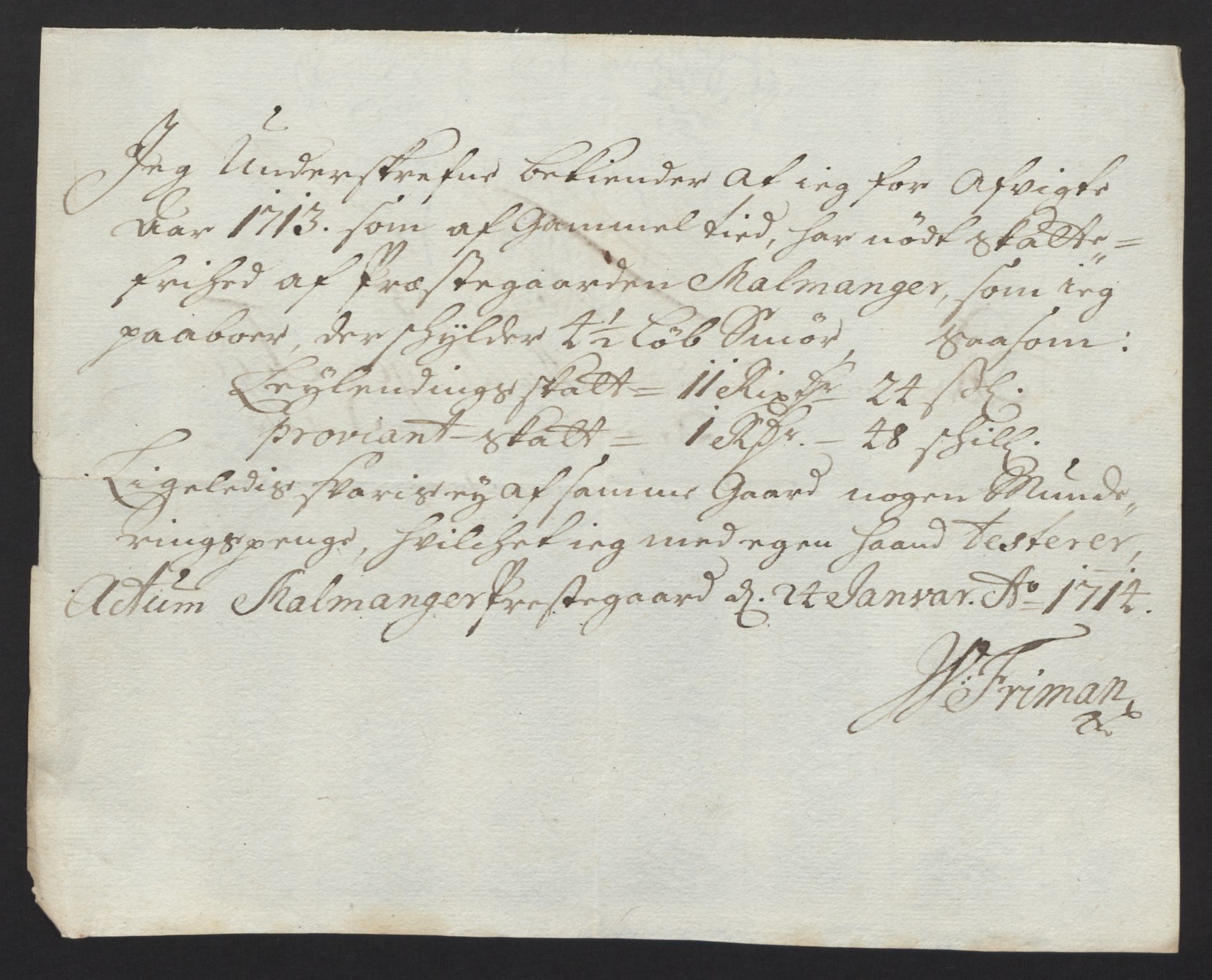 Rentekammeret inntil 1814, Reviderte regnskaper, Fogderegnskap, AV/RA-EA-4092/R48/L2989: Fogderegnskap Sunnhordland og Hardanger, 1713, p. 425