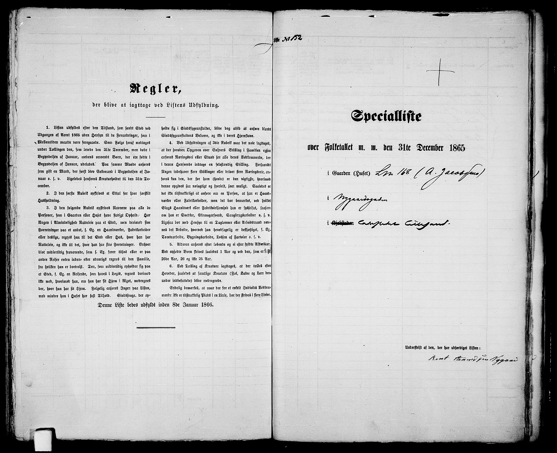 RA, 1865 census for Vestre Moland/Lillesand, 1865, p. 313