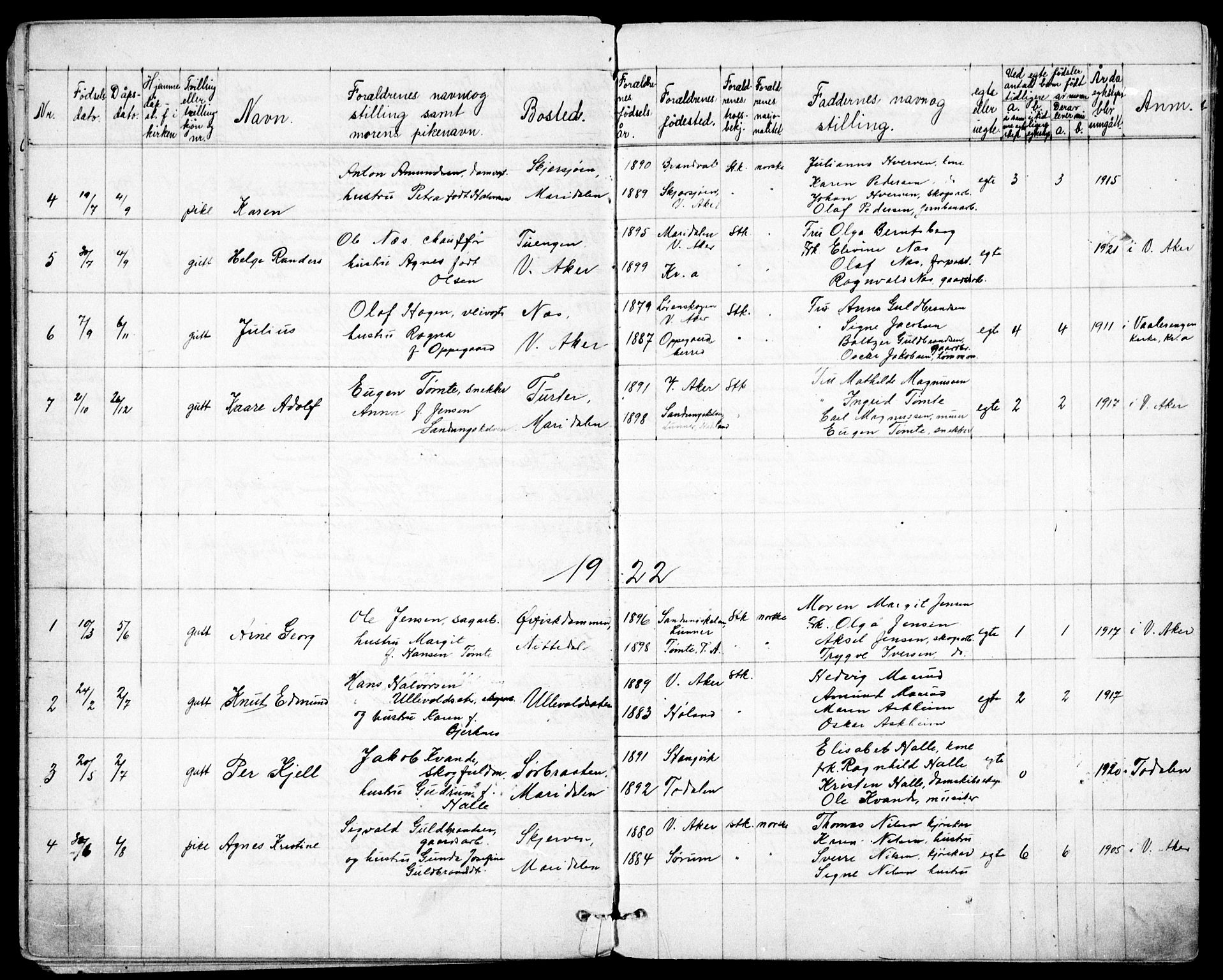 Vestre Aker prestekontor Kirkebøker, AV/SAO-A-10025/G/Gd/L0001: Parish register (copy) no. IV 1, 1900-1938