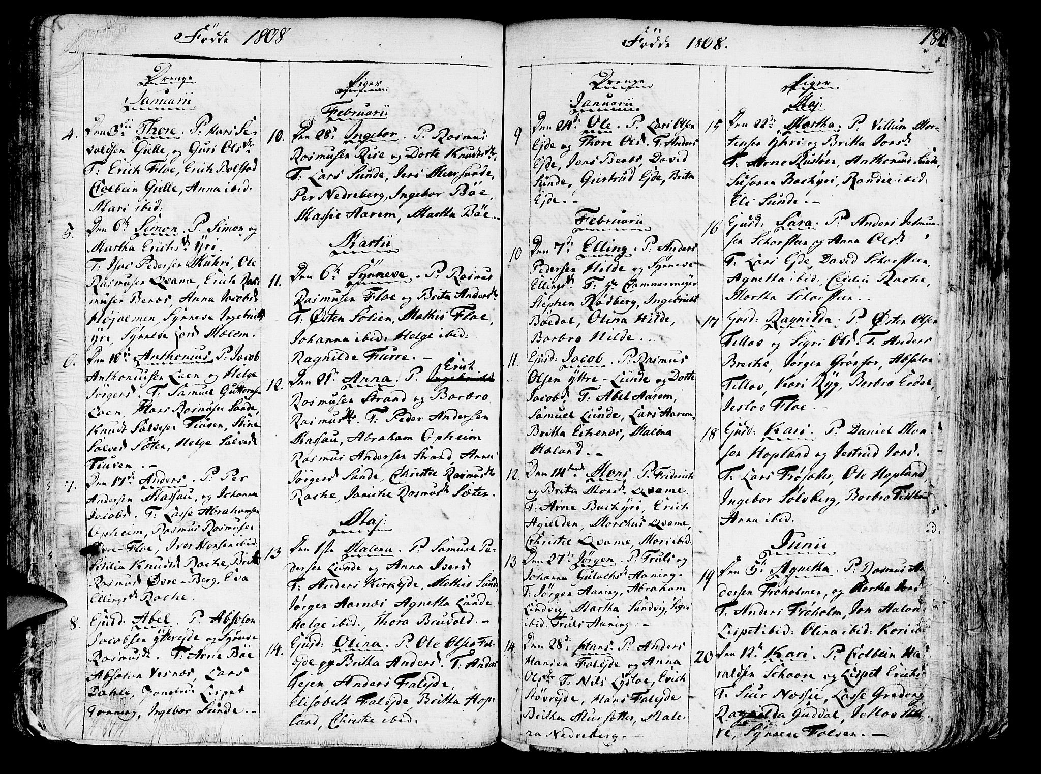 Innvik sokneprestembete, AV/SAB-A-80501: Parish register (official) no. A 1, 1750-1816, p. 184