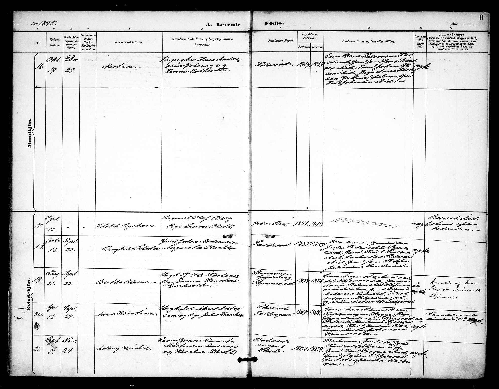 Våler prestekontor Kirkebøker, AV/SAO-A-11083/F/Fa/L0011: Parish register (official) no. I 11, 1893-1909, p. 9