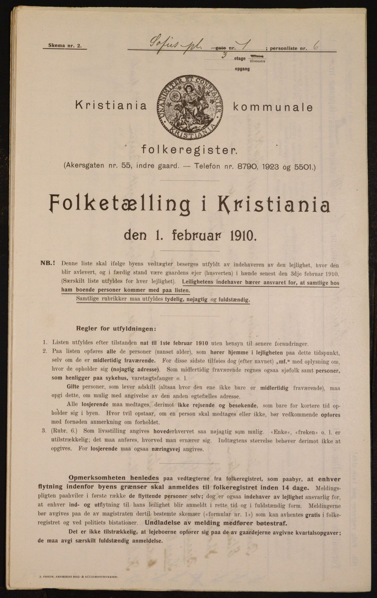 OBA, Municipal Census 1910 for Kristiania, 1910, p. 94687