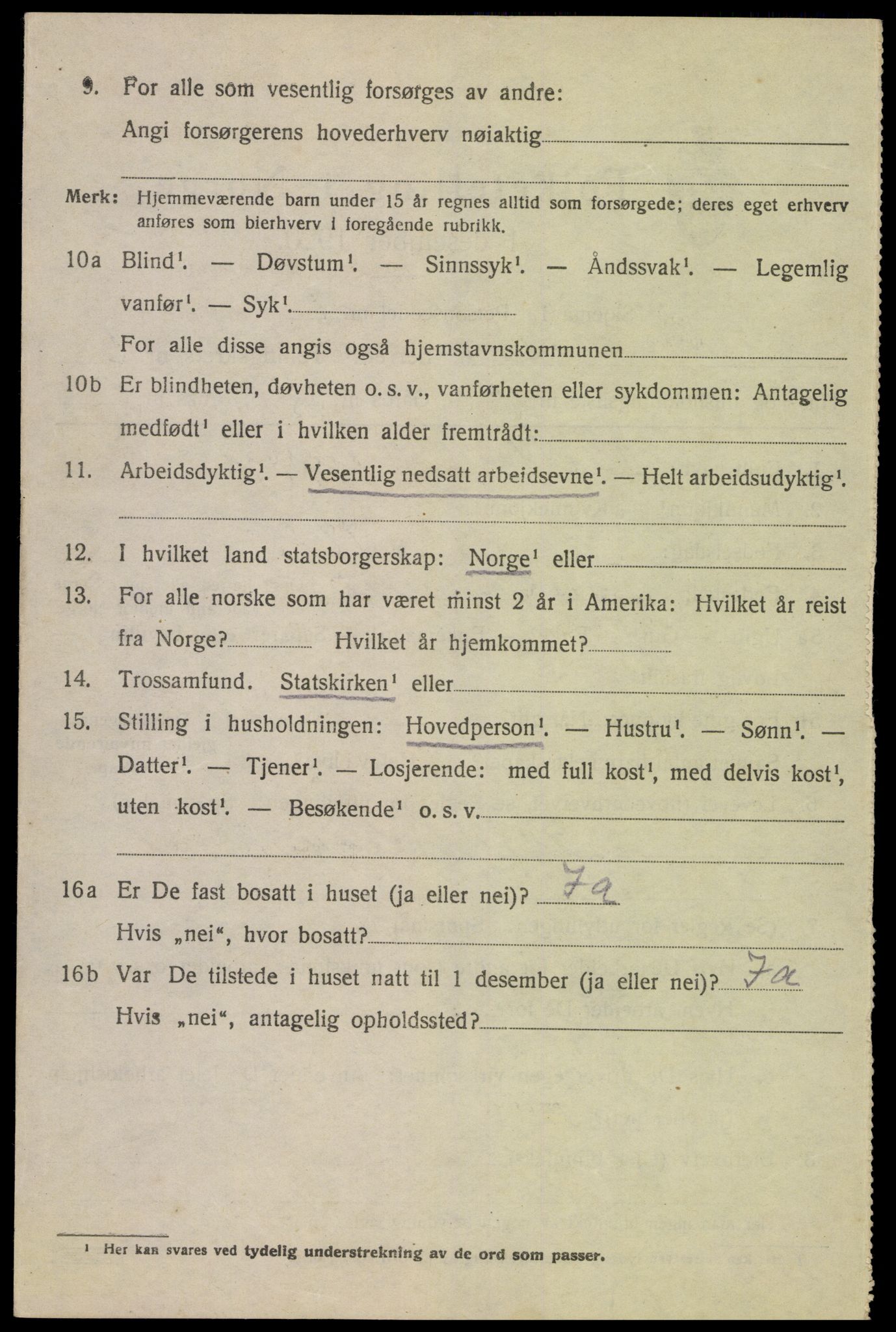 SAK, 1920 census for Greipstad, 1920, p. 2067
