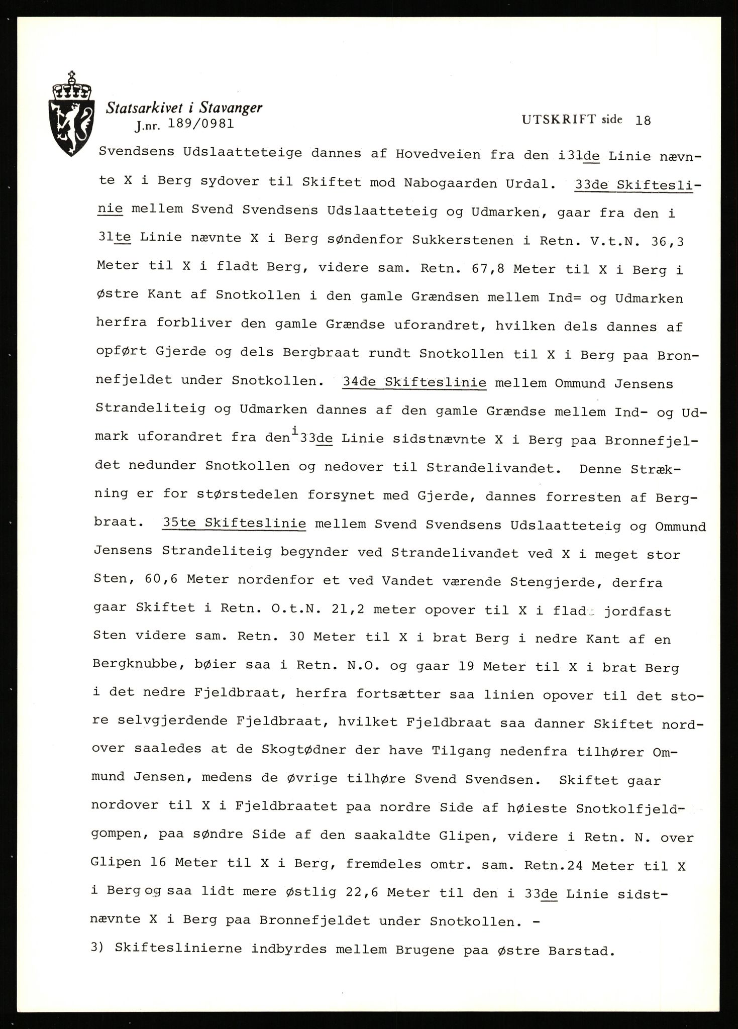 Statsarkivet i Stavanger, SAST/A-101971/03/Y/Yj/L0006: Avskrifter sortert etter gårdsnavn: Bakke - Baustad, 1750-1930, p. 378