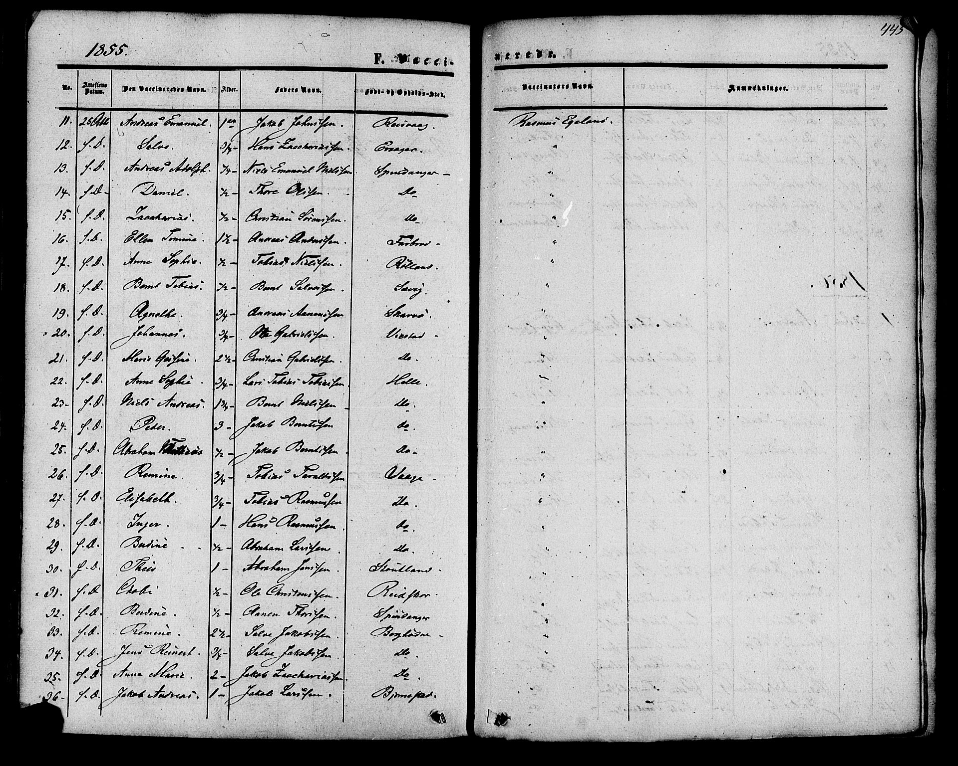 Herad sokneprestkontor, AV/SAK-1111-0018/F/Fa/Fab/L0004: Parish register (official) no. A 4, 1853-1885, p. 445