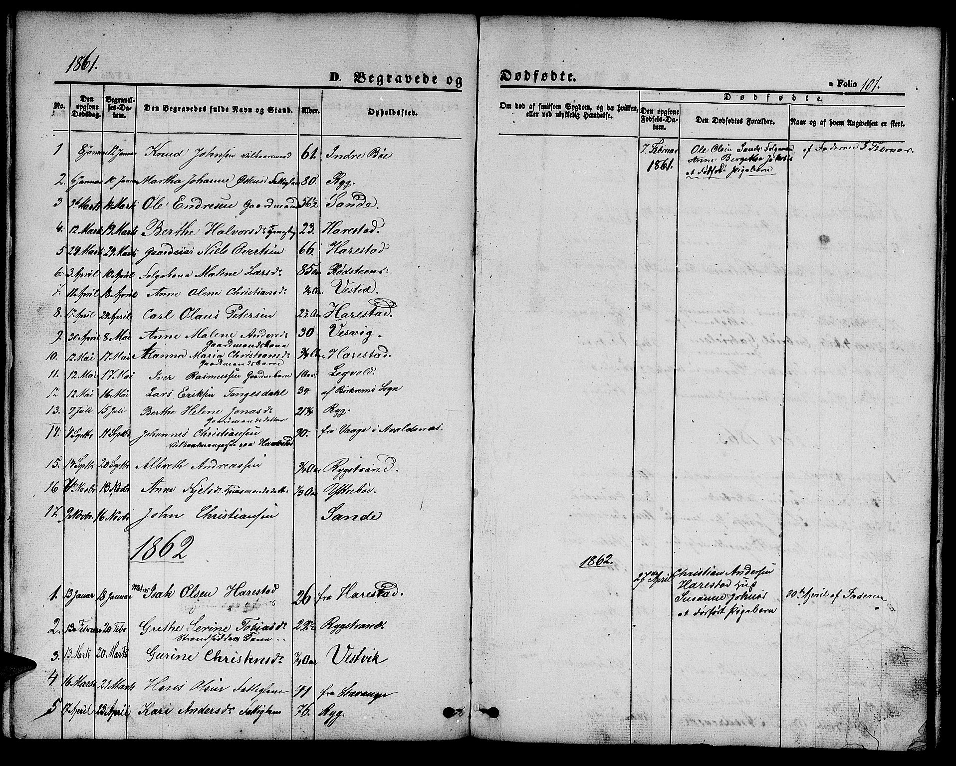 Hetland sokneprestkontor, AV/SAST-A-101826/30/30BB/L0002: Parish register (copy) no. B 2, 1856-1891, p. 101