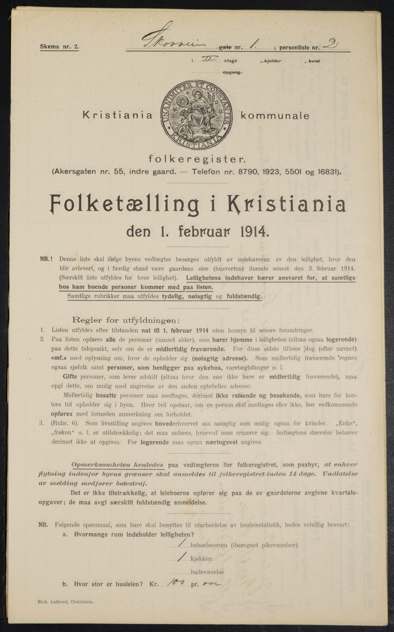 OBA, Municipal Census 1914 for Kristiania, 1914, p. 96237