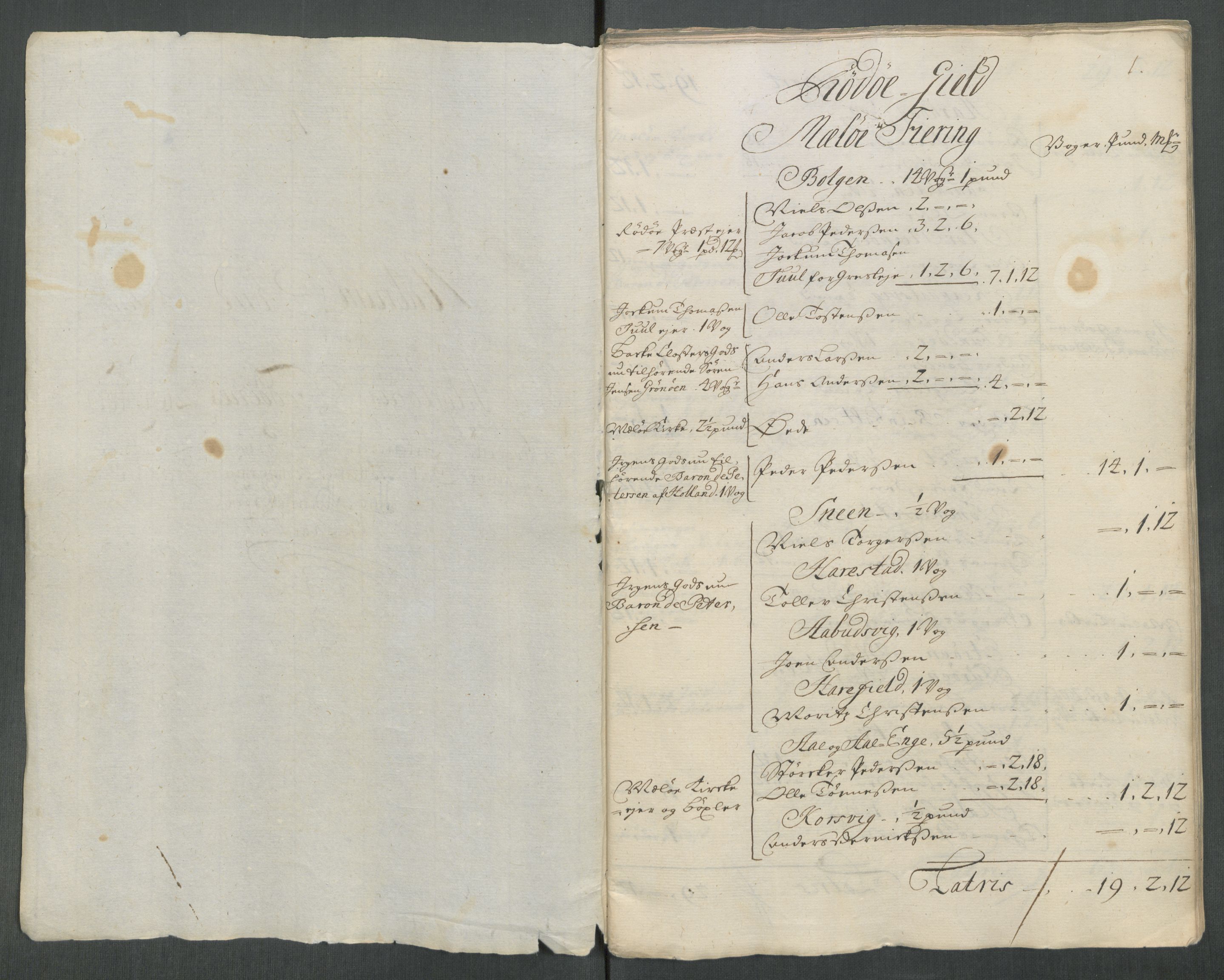 Rentekammeret inntil 1814, Reviderte regnskaper, Fogderegnskap, RA/EA-4092/R65/L4515: Fogderegnskap Helgeland, 1717, p. 25