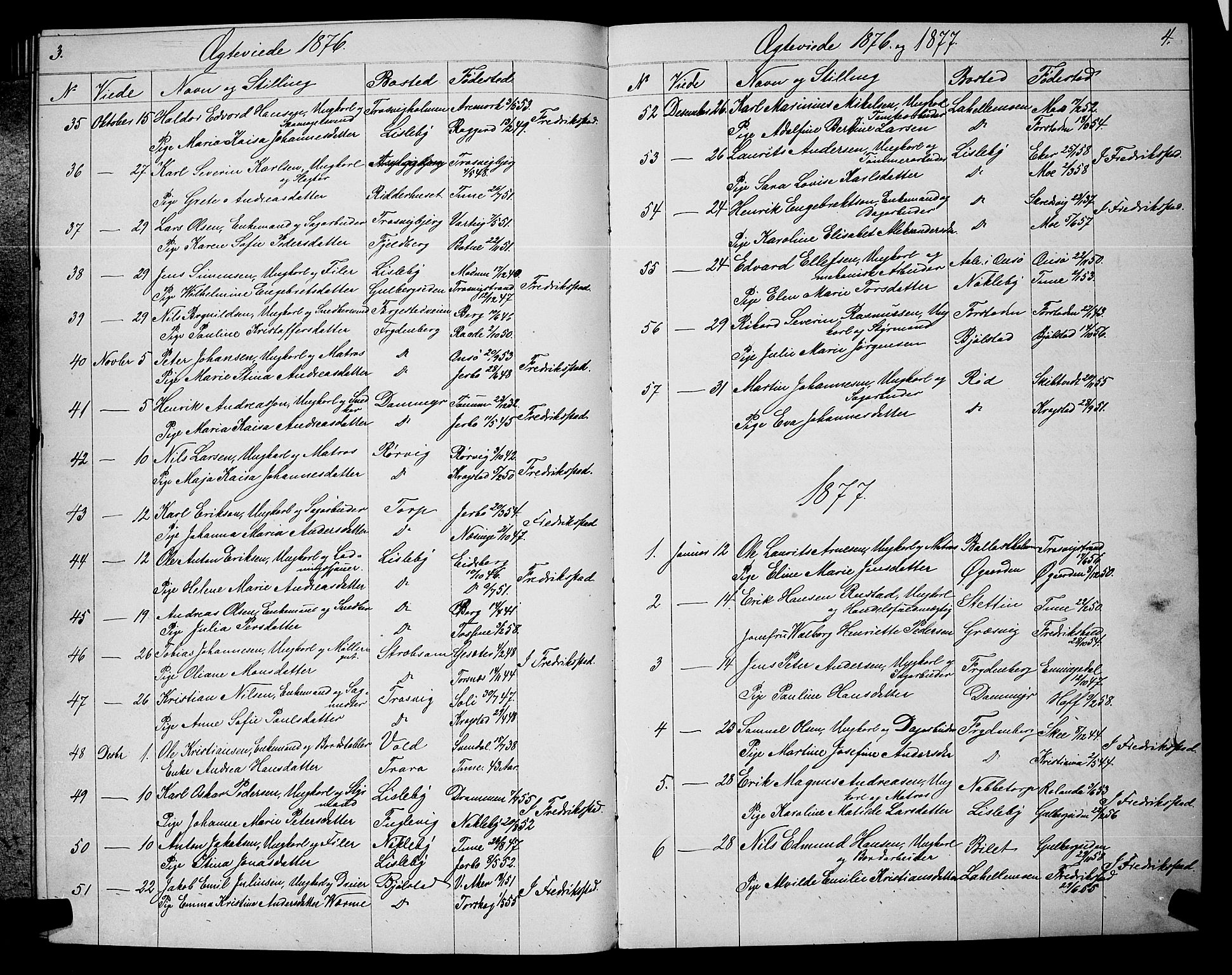 Glemmen prestekontor Kirkebøker, SAO/A-10908/G/Ga/L0005: Parish register (copy) no. 5, 1876-1893, p. 3-4