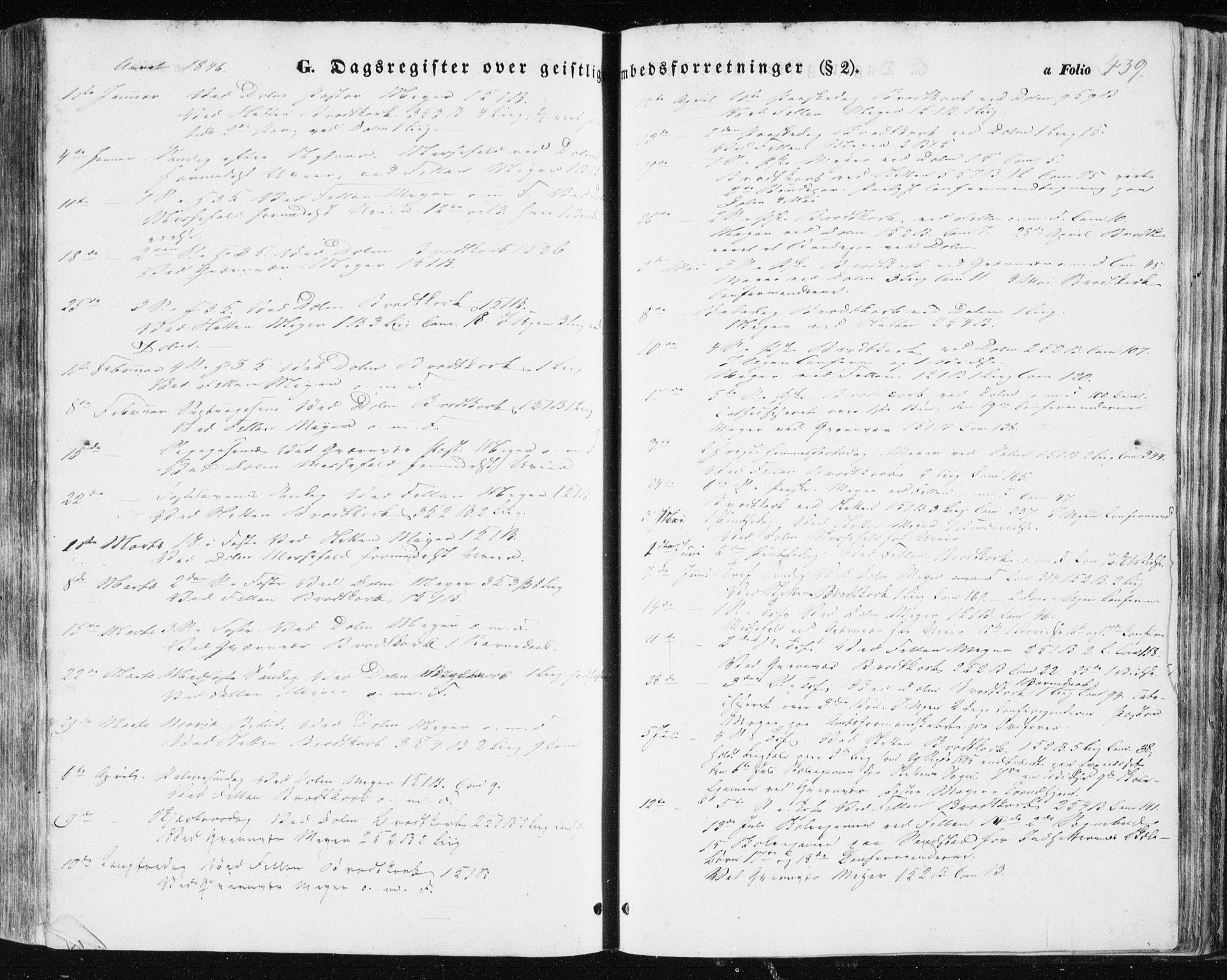 Ministerialprotokoller, klokkerbøker og fødselsregistre - Sør-Trøndelag, SAT/A-1456/634/L0529: Parish register (official) no. 634A05, 1843-1851, p. 439