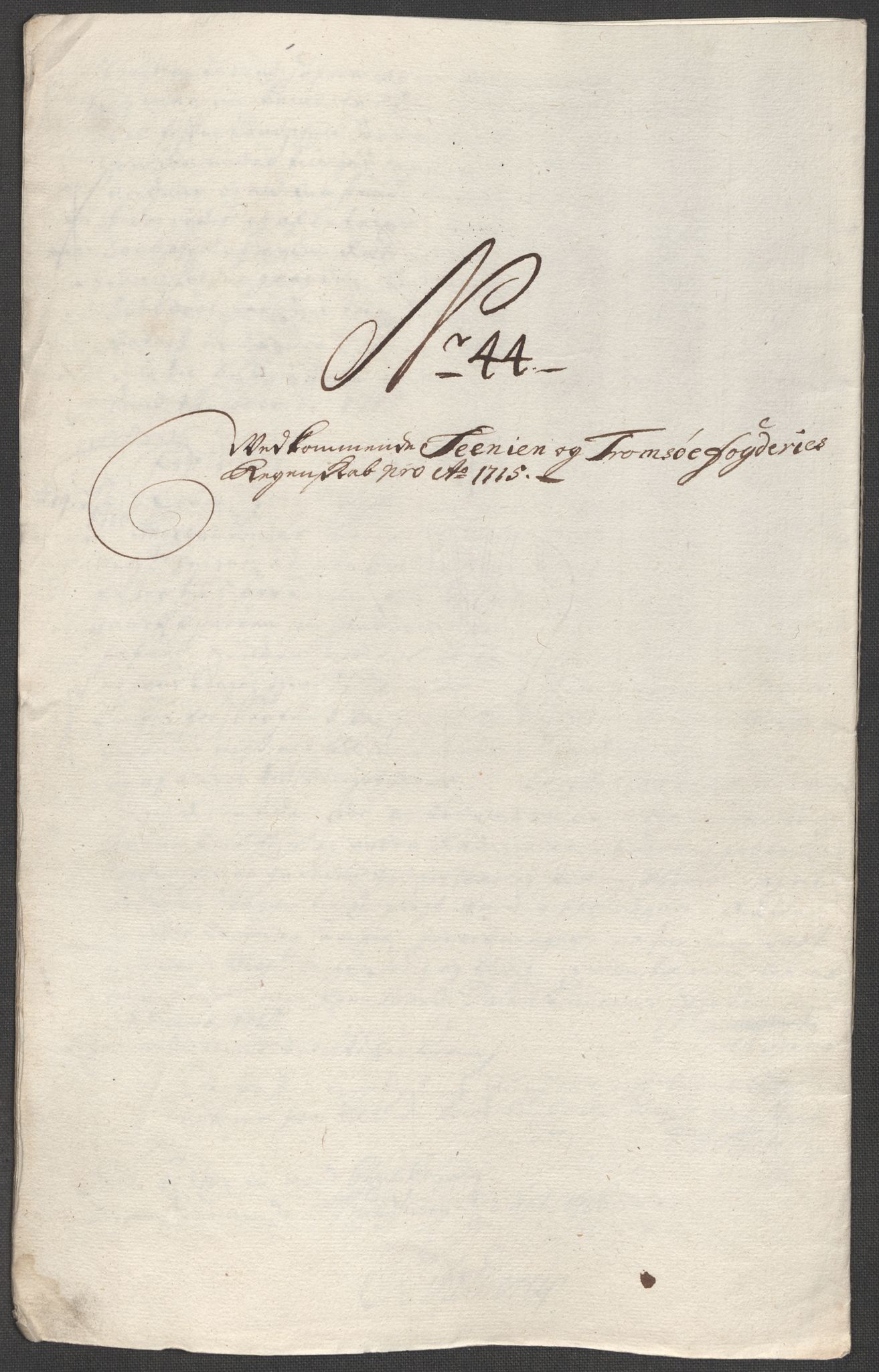 Rentekammeret inntil 1814, Reviderte regnskaper, Fogderegnskap, AV/RA-EA-4092/R68/L4761: Fogderegnskap Senja og Troms, 1715, p. 233