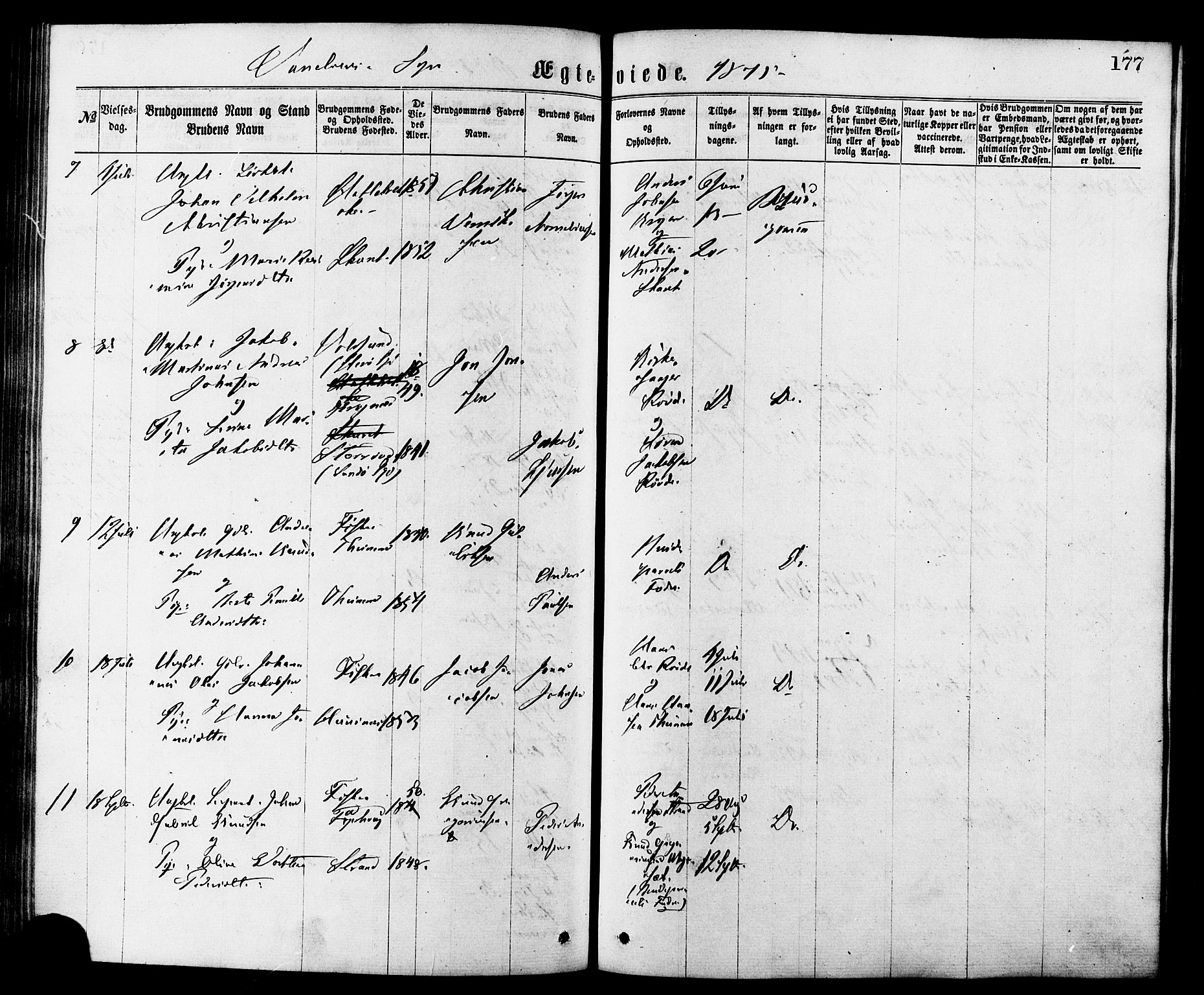 Ministerialprotokoller, klokkerbøker og fødselsregistre - Møre og Romsdal, AV/SAT-A-1454/501/L0007: Parish register (official) no. 501A07, 1868-1884, p. 177