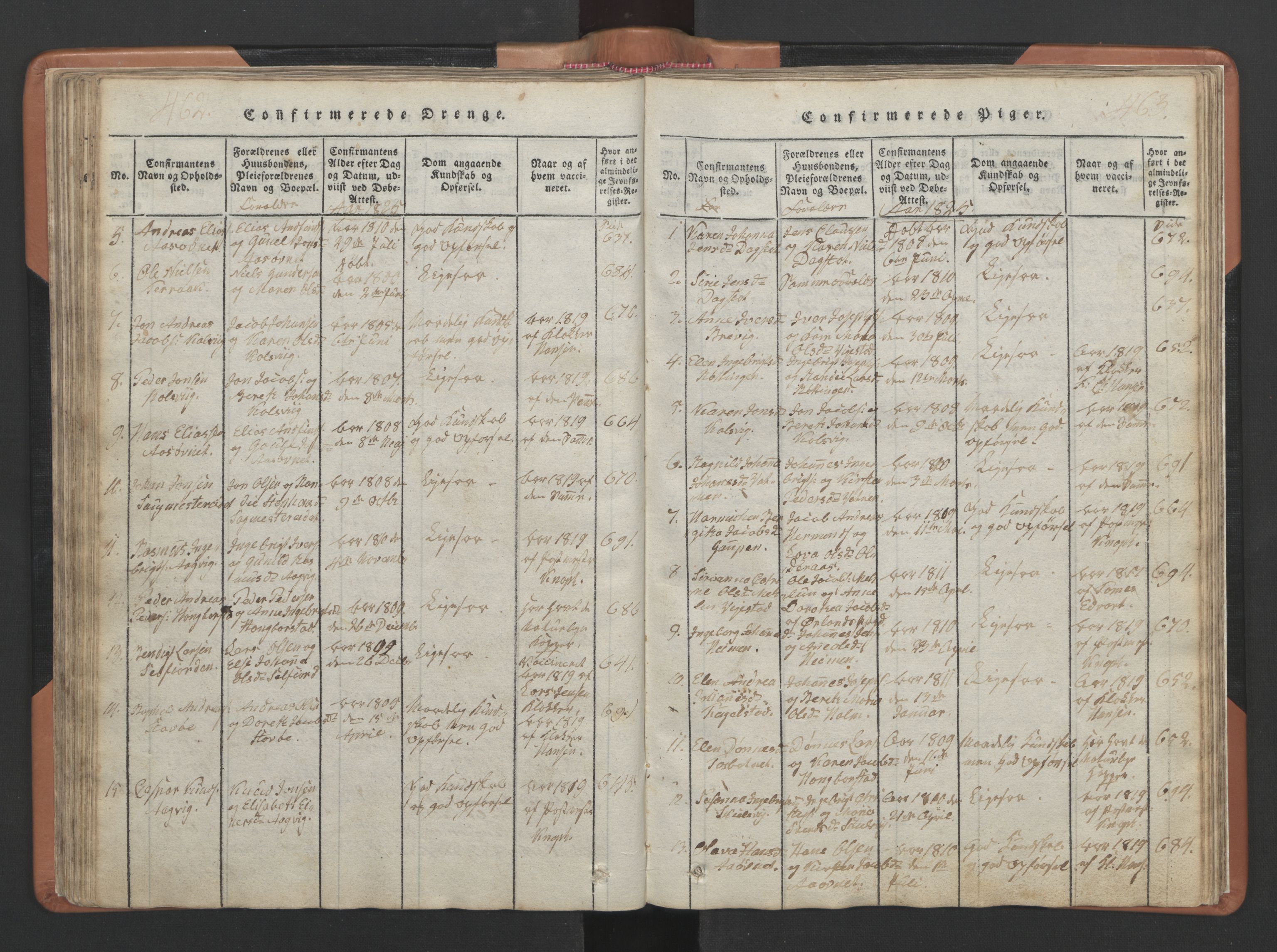 Ministerialprotokoller, klokkerbøker og fødselsregistre - Nordland, SAT/A-1459/810/L0157: Parish register (copy) no. 810C01, 1819-1842, p. 462-463