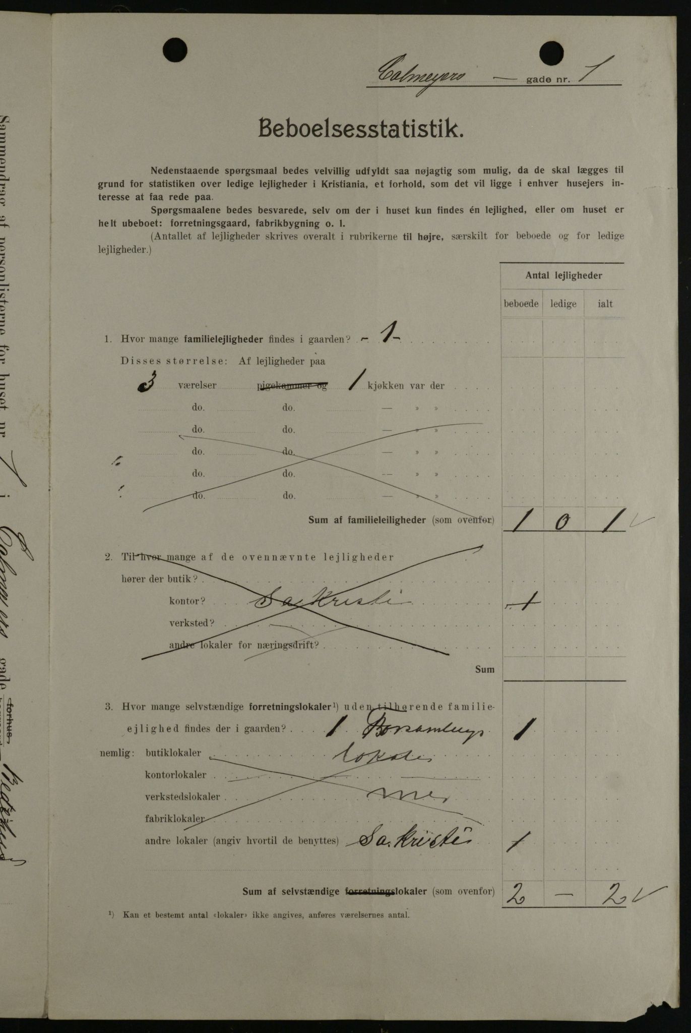 OBA, Municipal Census 1908 for Kristiania, 1908, p. 10690