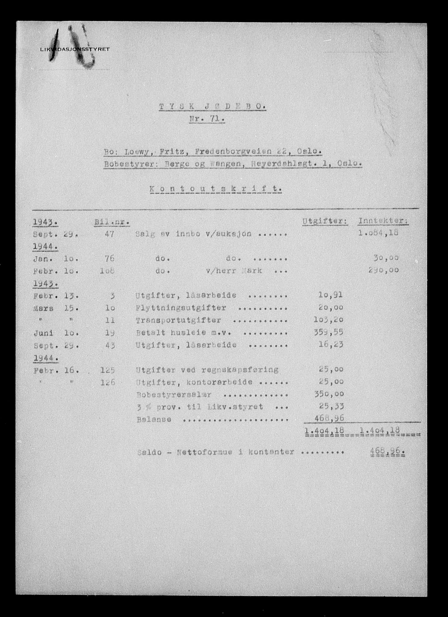 Justisdepartementet, Tilbakeføringskontoret for inndratte formuer, AV/RA-S-1564/H/Hc/Hcc/L0960: --, 1945-1947, p. 37