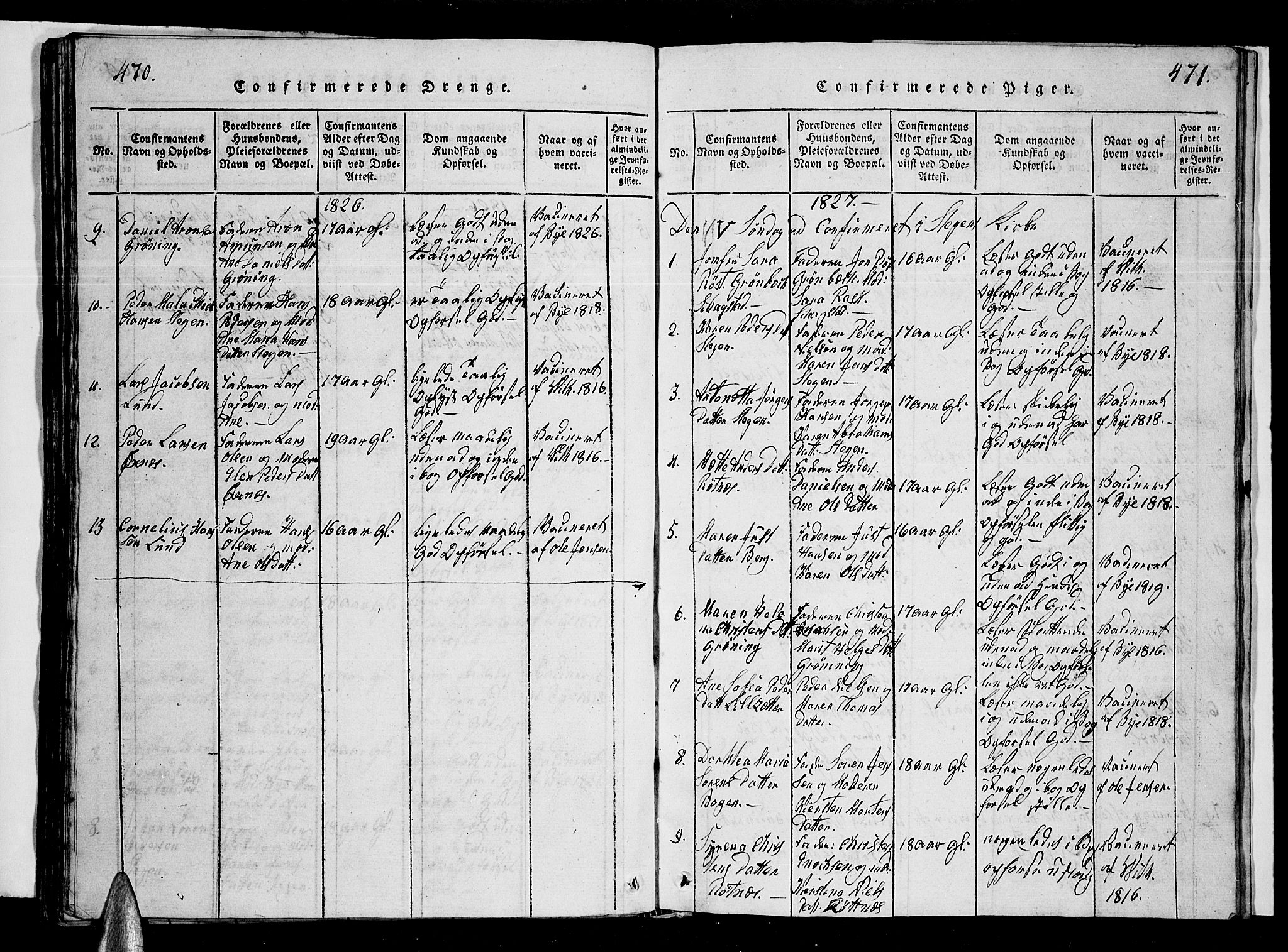 Ministerialprotokoller, klokkerbøker og fødselsregistre - Nordland, SAT/A-1459/855/L0812: Parish register (copy) no. 855C01, 1821-1838, p. 470-471