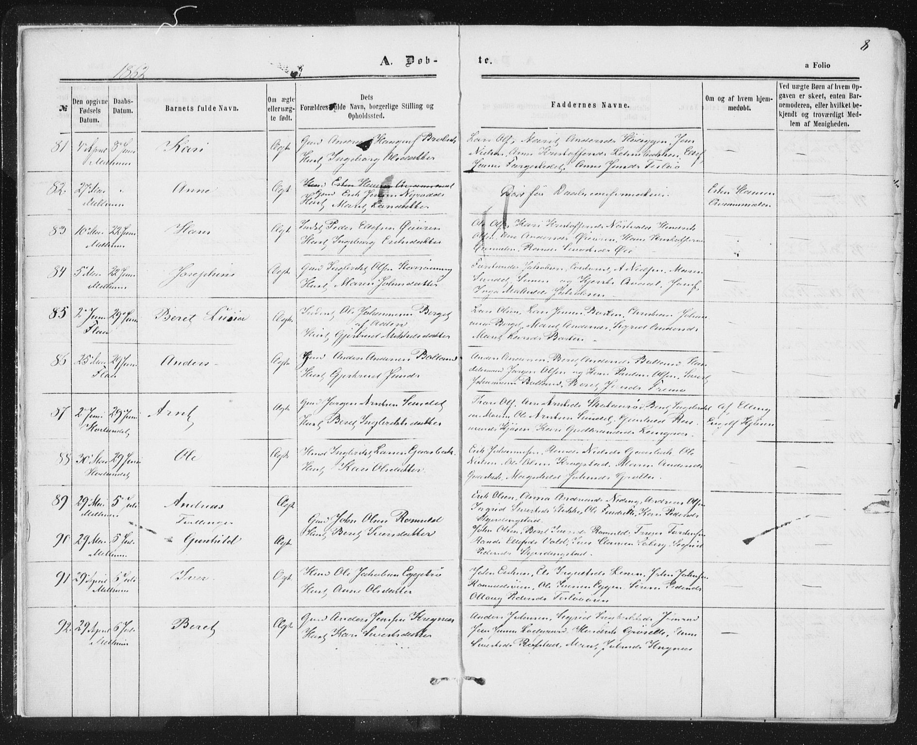 Ministerialprotokoller, klokkerbøker og fødselsregistre - Sør-Trøndelag, AV/SAT-A-1456/691/L1077: Parish register (official) no. 691A09, 1862-1873, p. 8