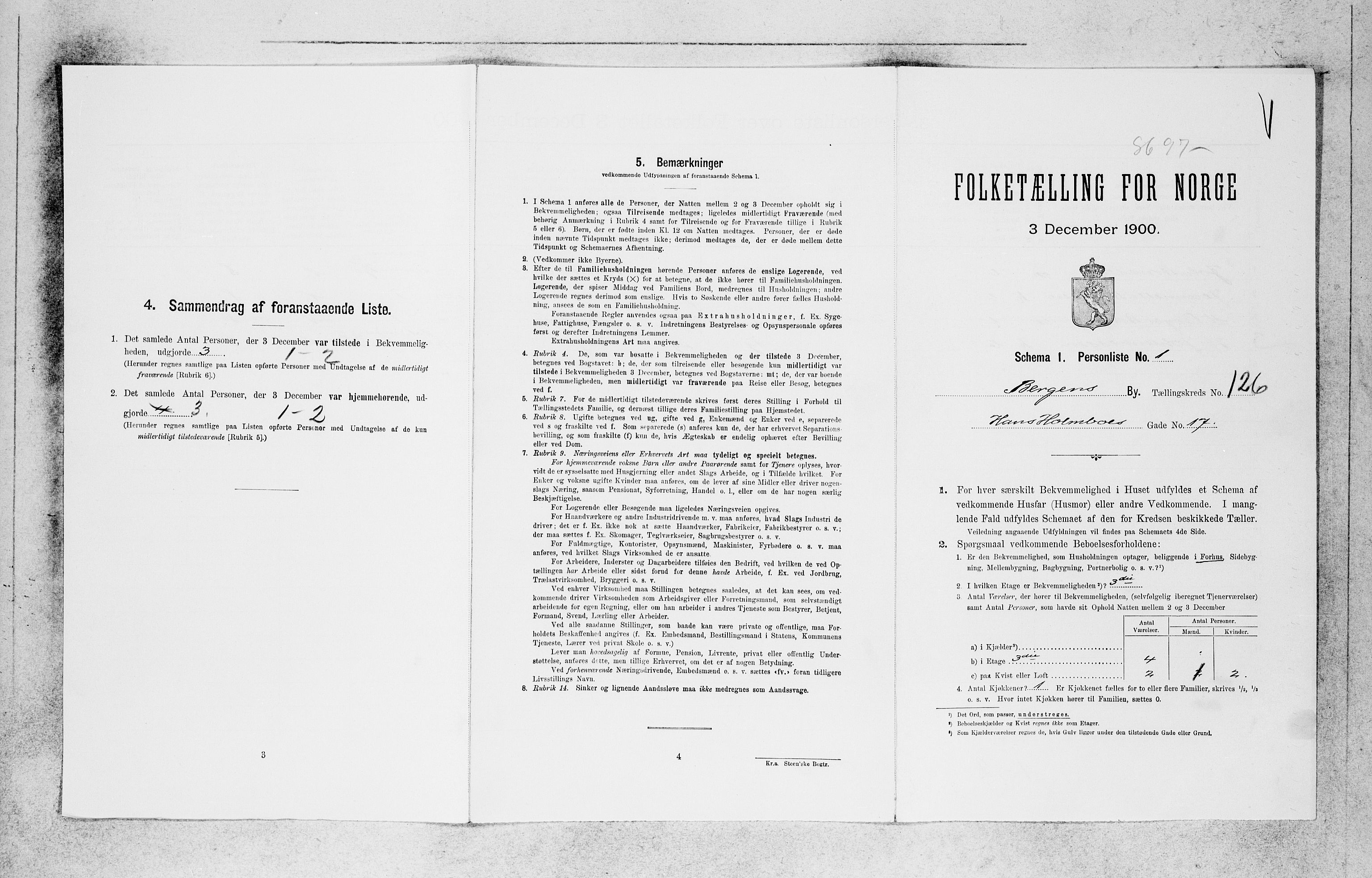 SAB, 1900 census for Bergen, 1900, p. 26308