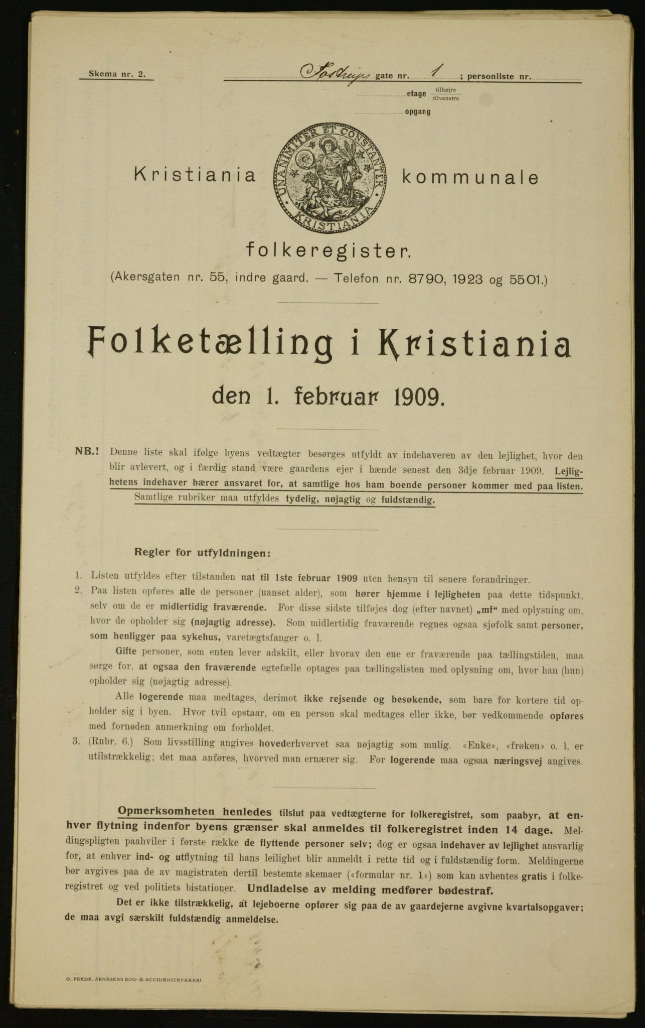 OBA, Municipal Census 1909 for Kristiania, 1909, p. 104481