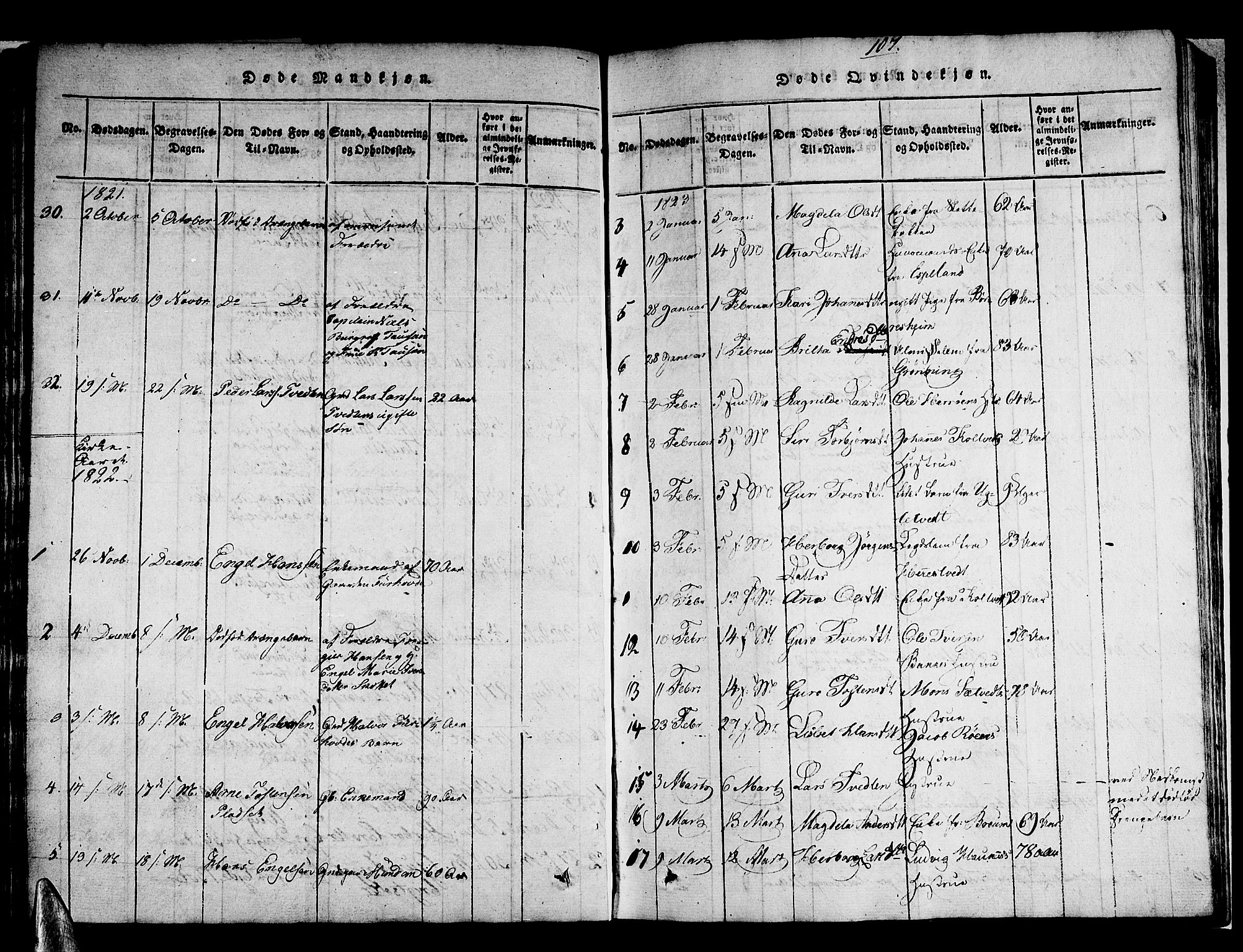 Strandebarm sokneprestembete, AV/SAB-A-78401/H/Haa: Parish register (official) no. A 5, 1816-1826, p. 107