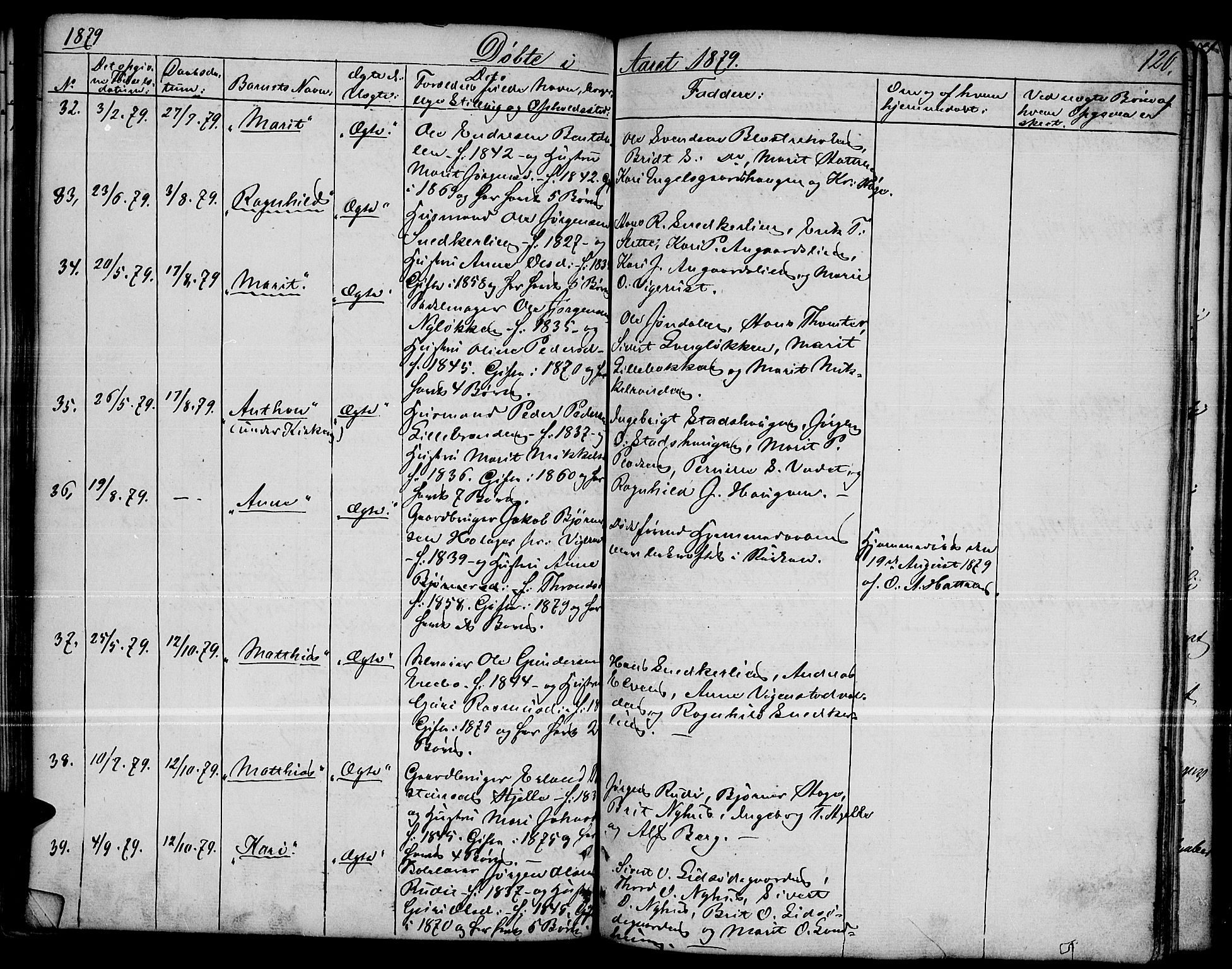 Dovre prestekontor, SAH/PREST-066/H/Ha/Hab/L0001: Parish register (copy) no. 1, 1862-1880, p. 120