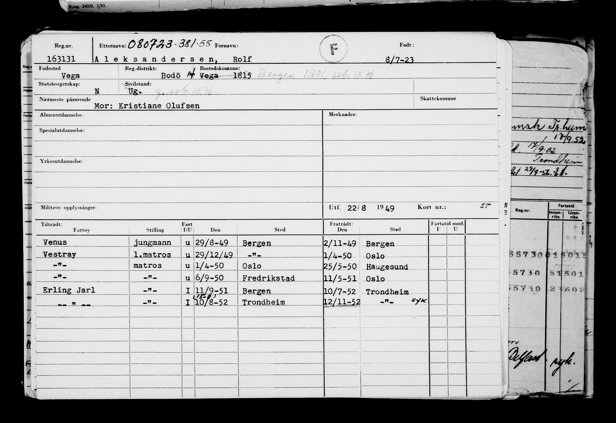 Direktoratet for sjømenn, AV/RA-S-3545/G/Gb/L0220: Hovedkort, 1923, p. 719