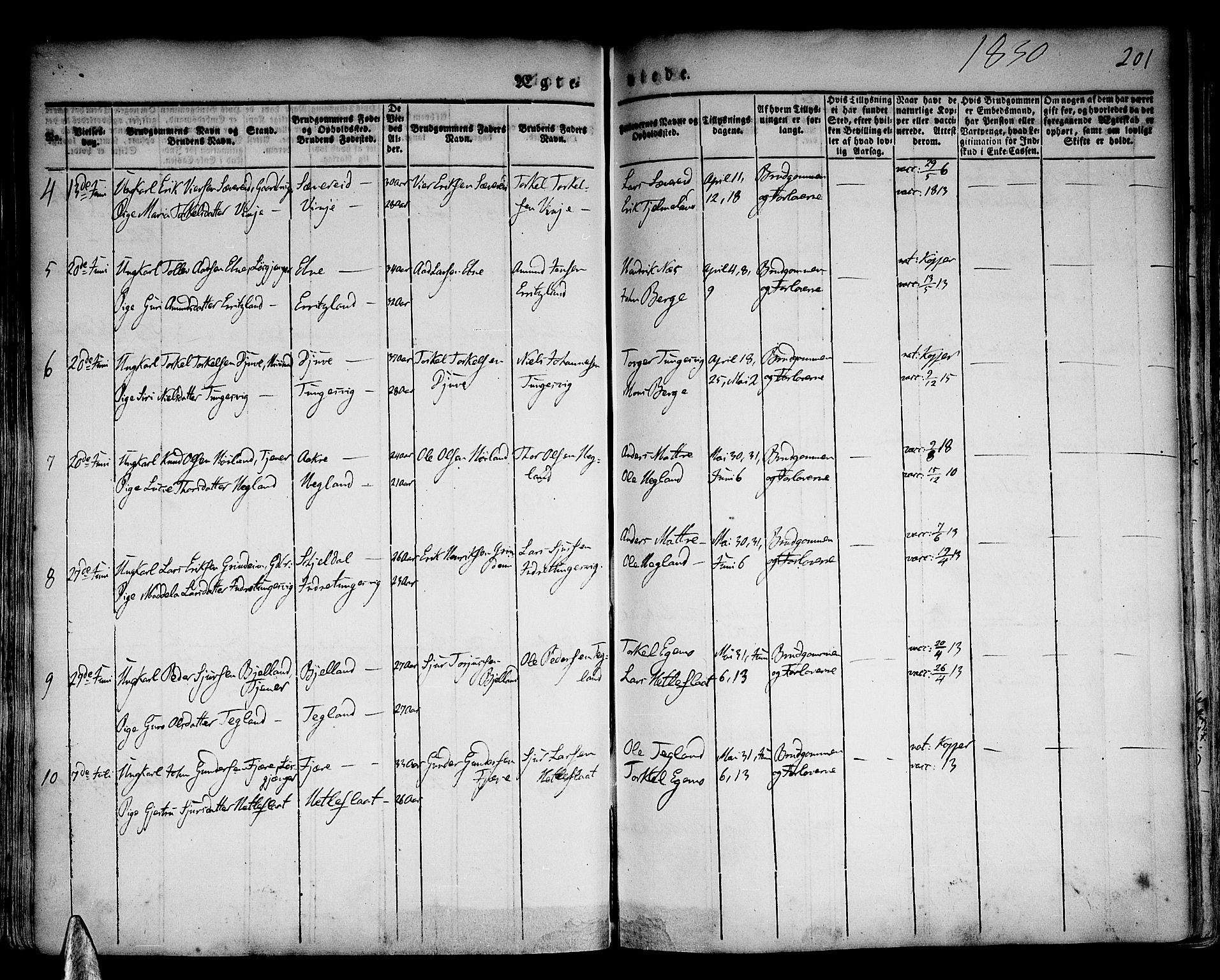 Skånevik sokneprestembete, AV/SAB-A-77801/H/Haa: Parish register (official) no. A 4, 1828-1848, p. 201