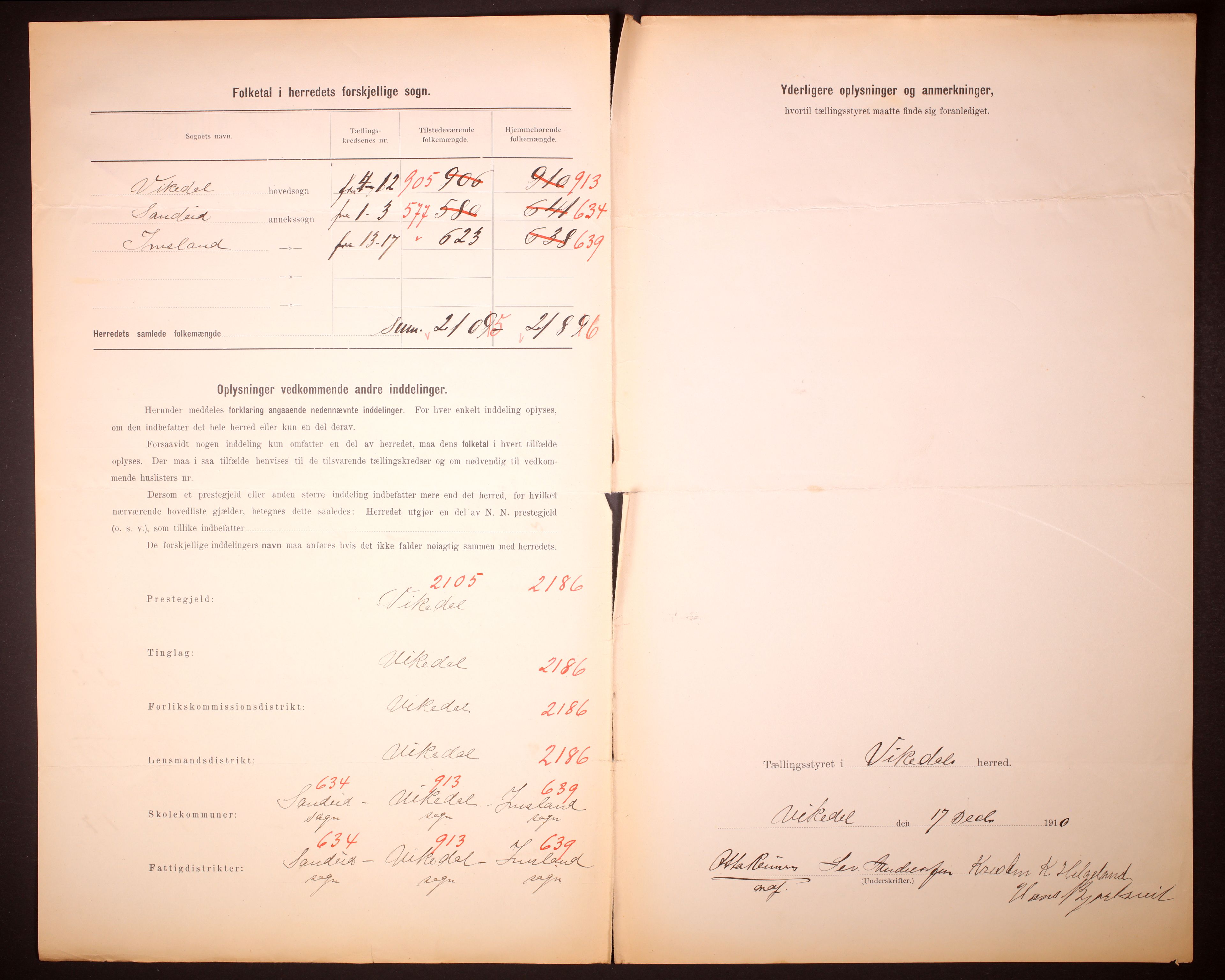 RA, 1910 census for Vikedal, 1910, p. 3