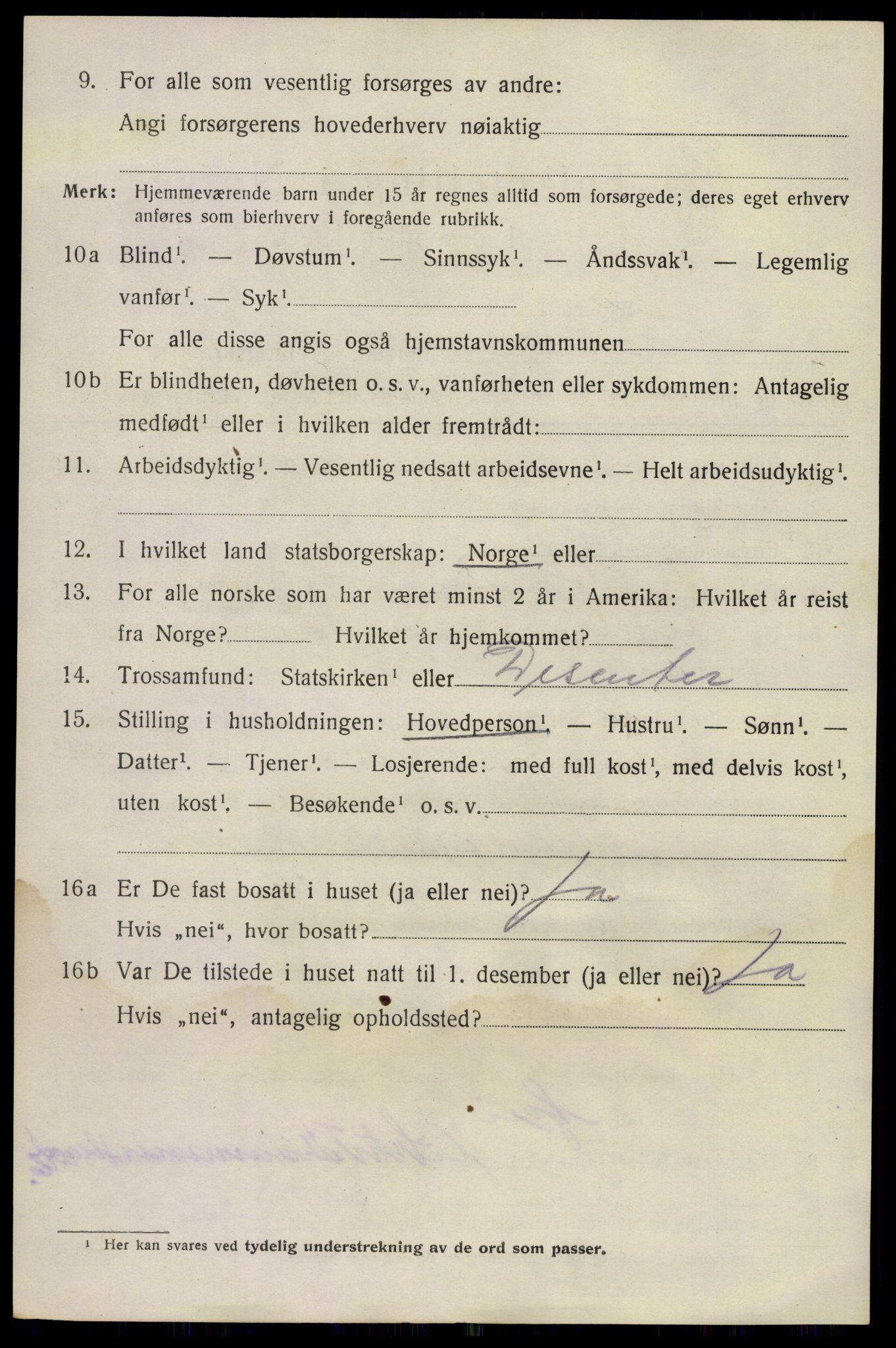 SAKO, 1920 census for Sande, 1920, p. 8399