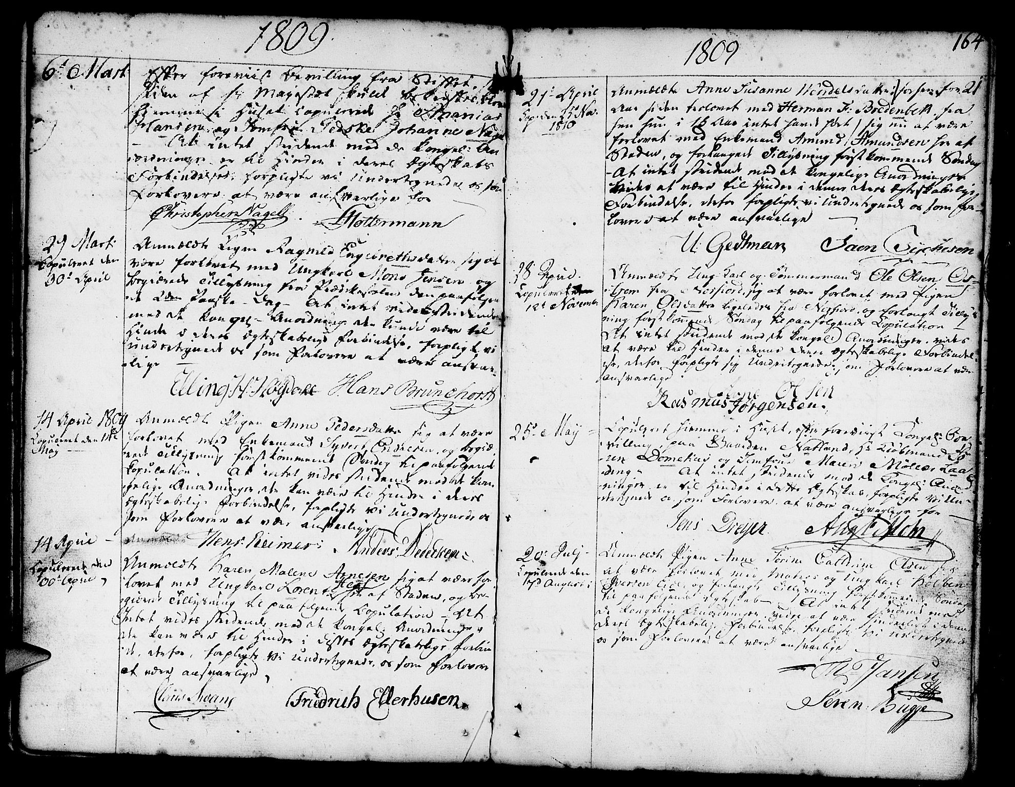 Nykirken Sokneprestembete, SAB/A-77101/H/Haa/L0008: Parish register (official) no. A 8, 1776-1814, p. 164