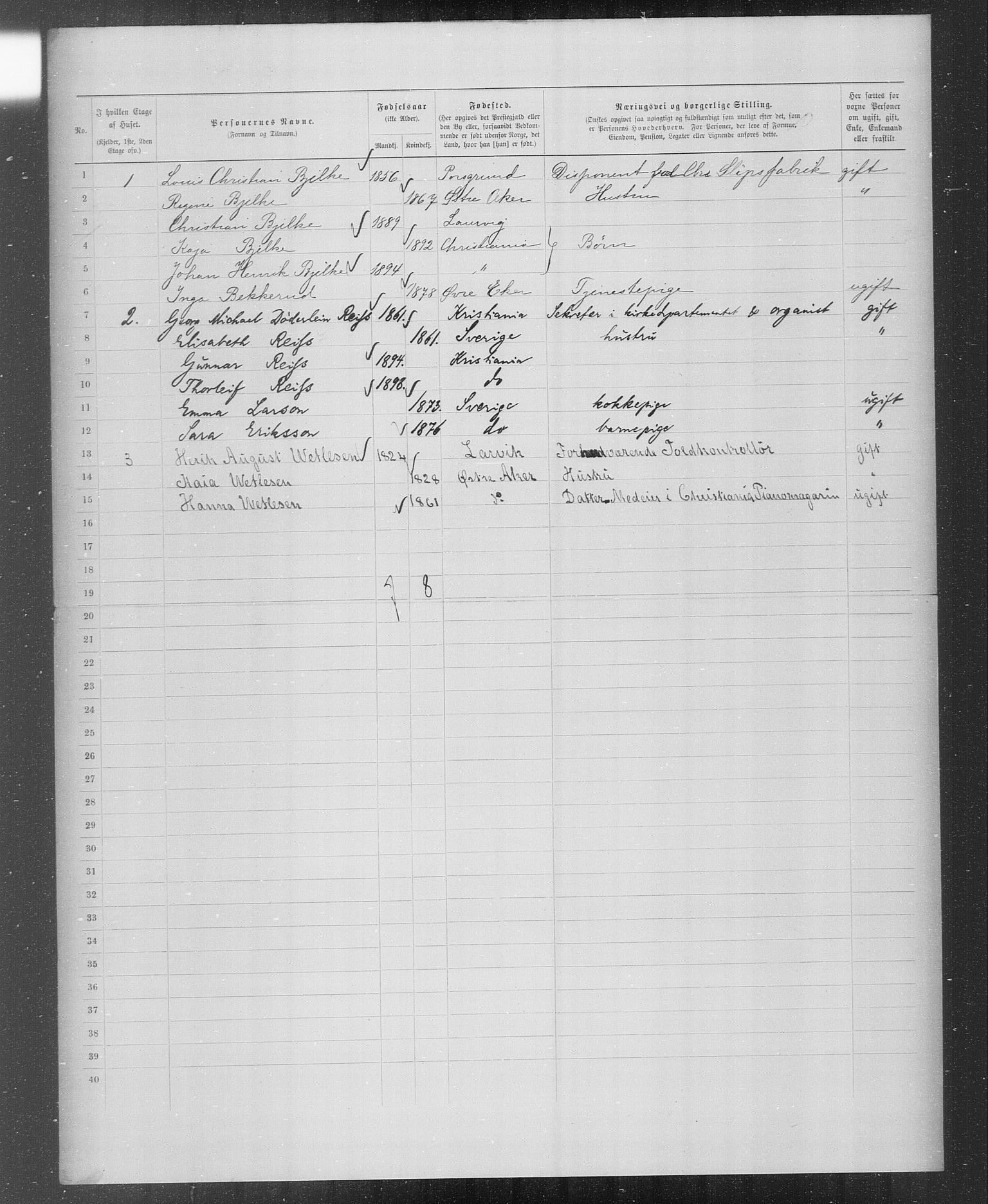 OBA, Municipal Census 1899 for Kristiania, 1899, p. 3149