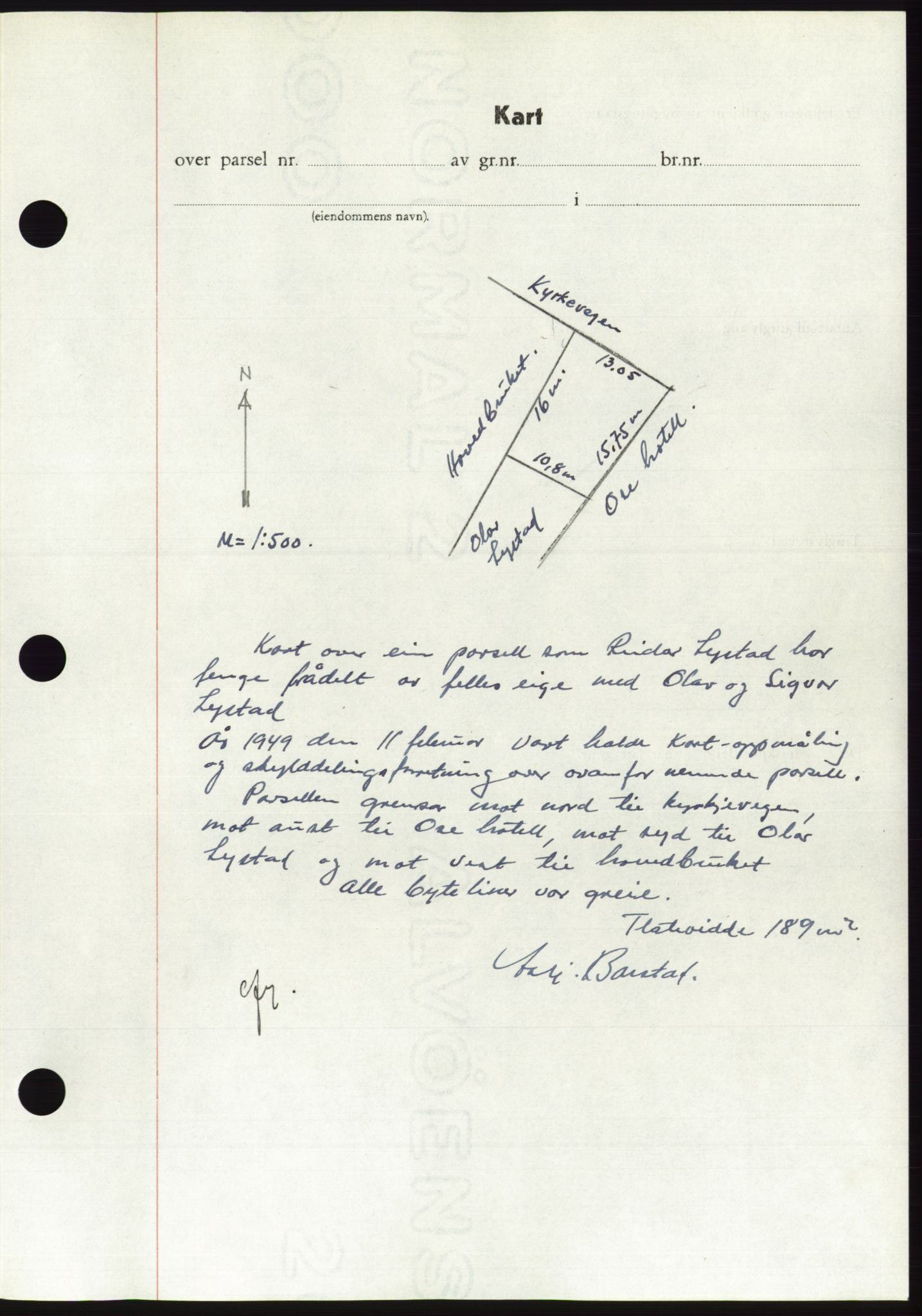 Søre Sunnmøre sorenskriveri, AV/SAT-A-4122/1/2/2C/L0084: Mortgage book no. 10A, 1949-1949, Diary no: : 323/1949