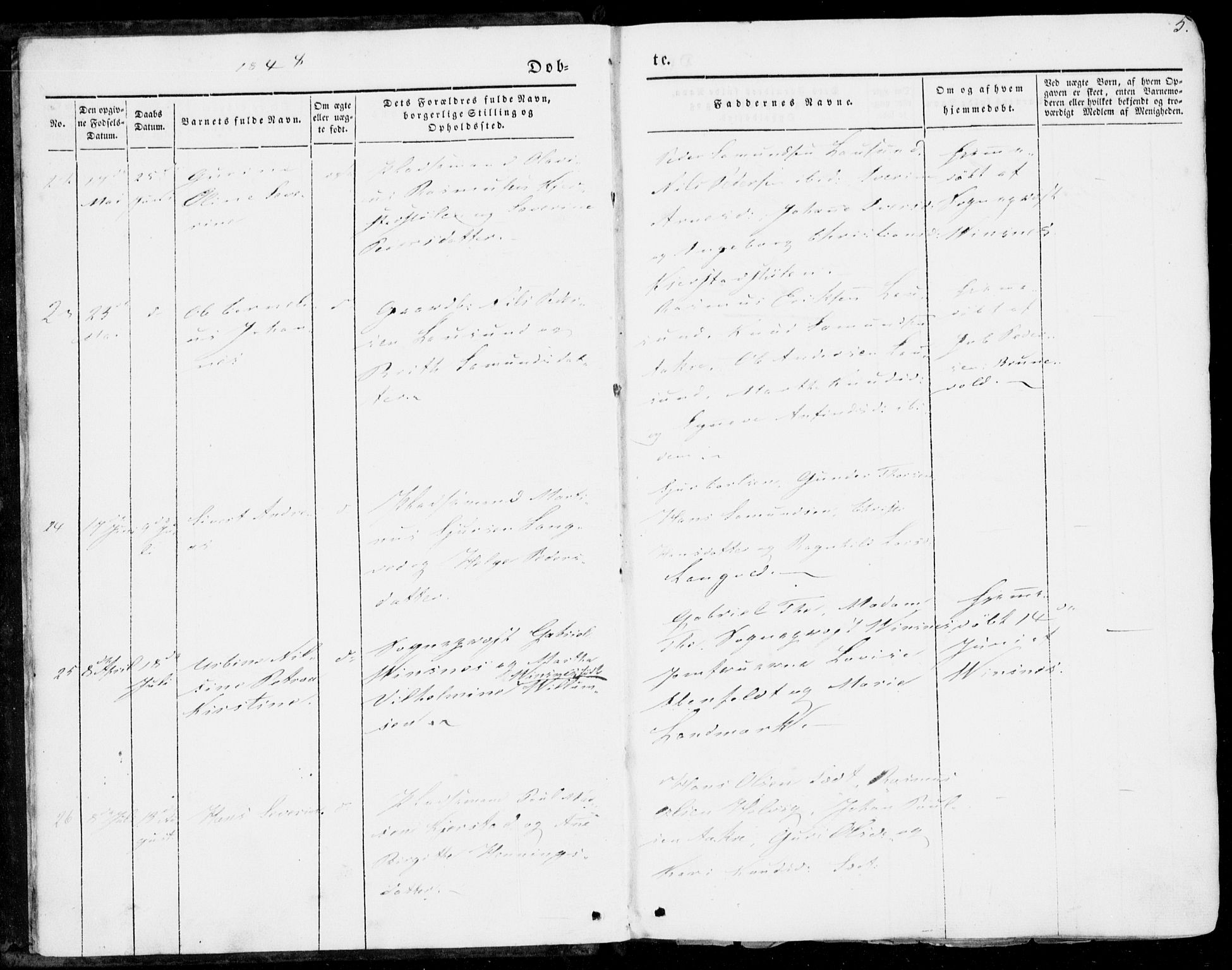 Ministerialprotokoller, klokkerbøker og fødselsregistre - Møre og Romsdal, AV/SAT-A-1454/536/L0497: Parish register (official) no. 536A06, 1845-1865, p. 5