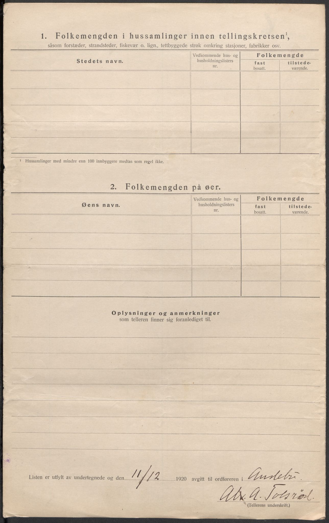 SAKO, 1920 census for Andebu, 1920, p. 35