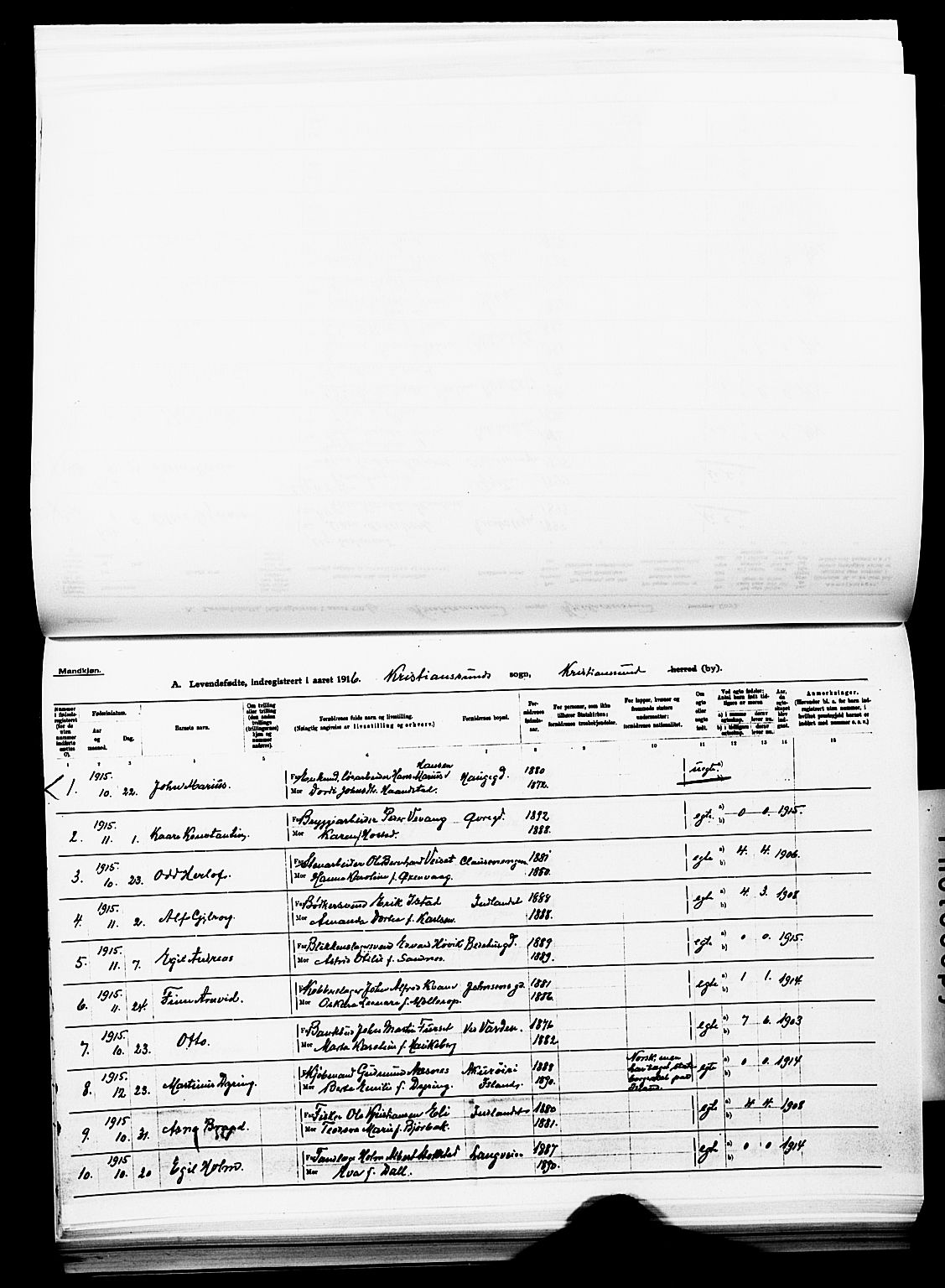 Ministerialprotokoller, klokkerbøker og fødselsregistre - Møre og Romsdal, SAT/A-1454/572/L0861: Parish register (official) no. 572D05, 1913-1920