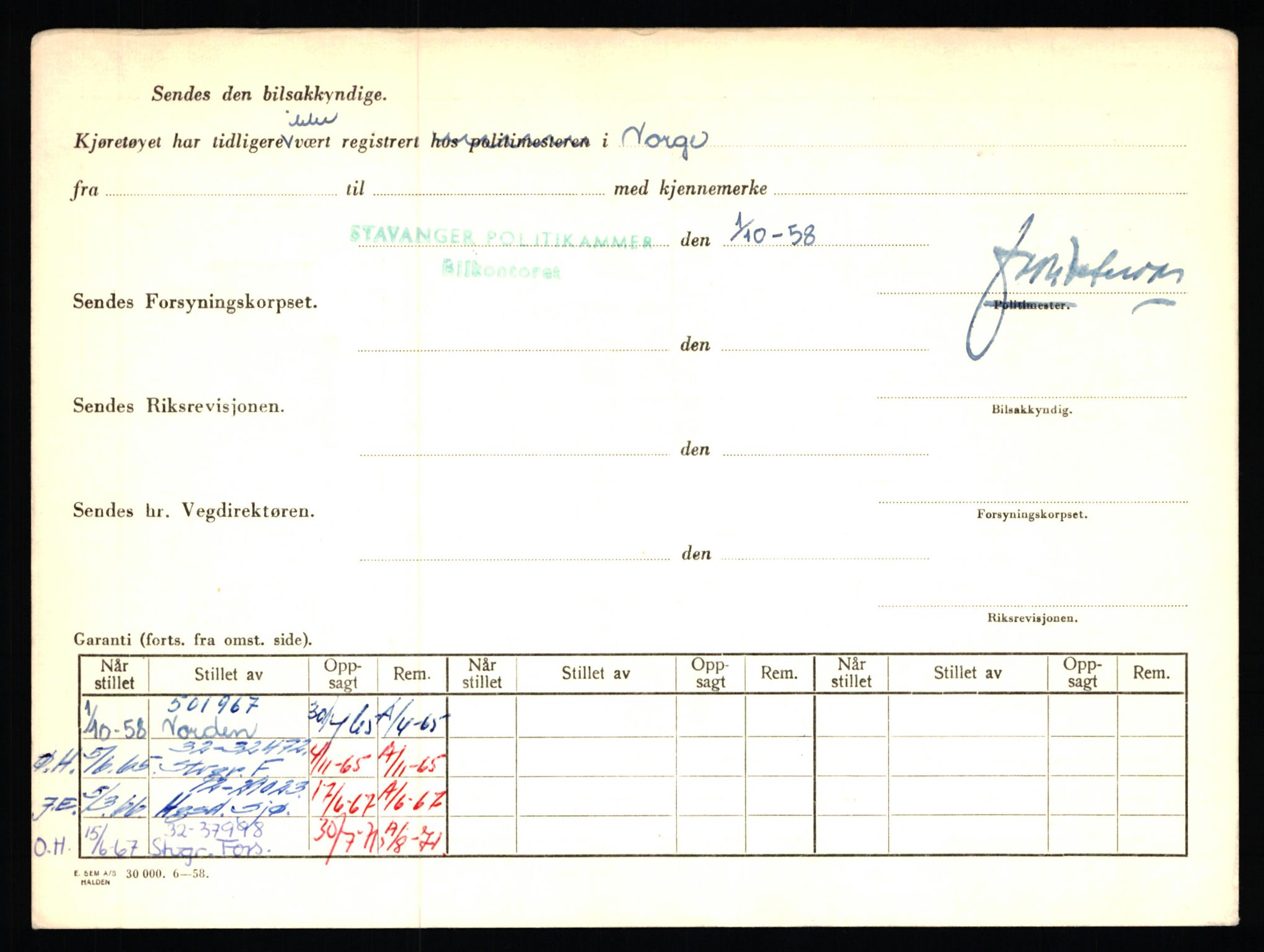 Stavanger trafikkstasjon, AV/SAST-A-101942/0/F/L0002: L-350 - L-699, 1930-1971, p. 1192