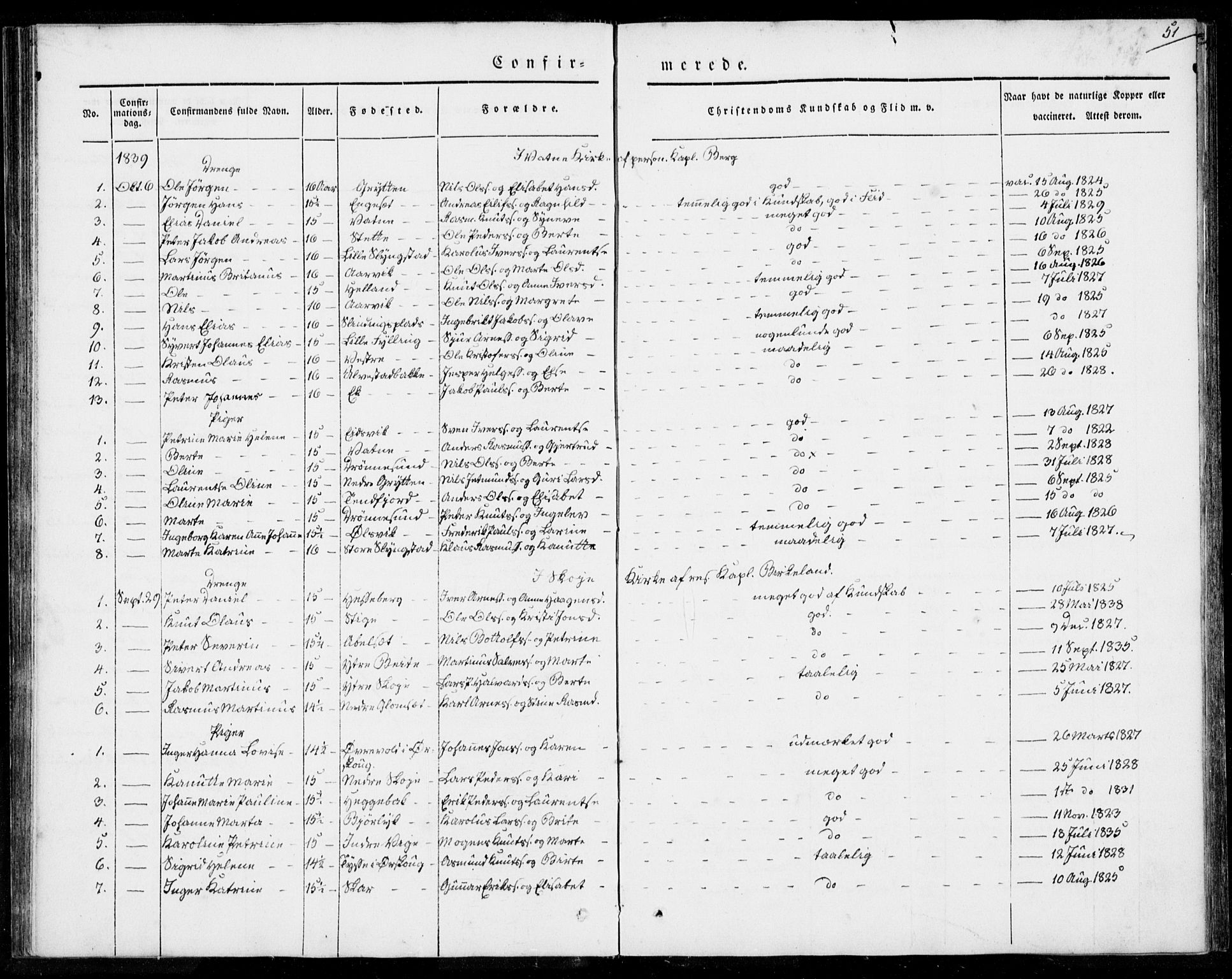 Ministerialprotokoller, klokkerbøker og fødselsregistre - Møre og Romsdal, AV/SAT-A-1454/524/L0352: Parish register (official) no. 524A04, 1838-1847, p. 51