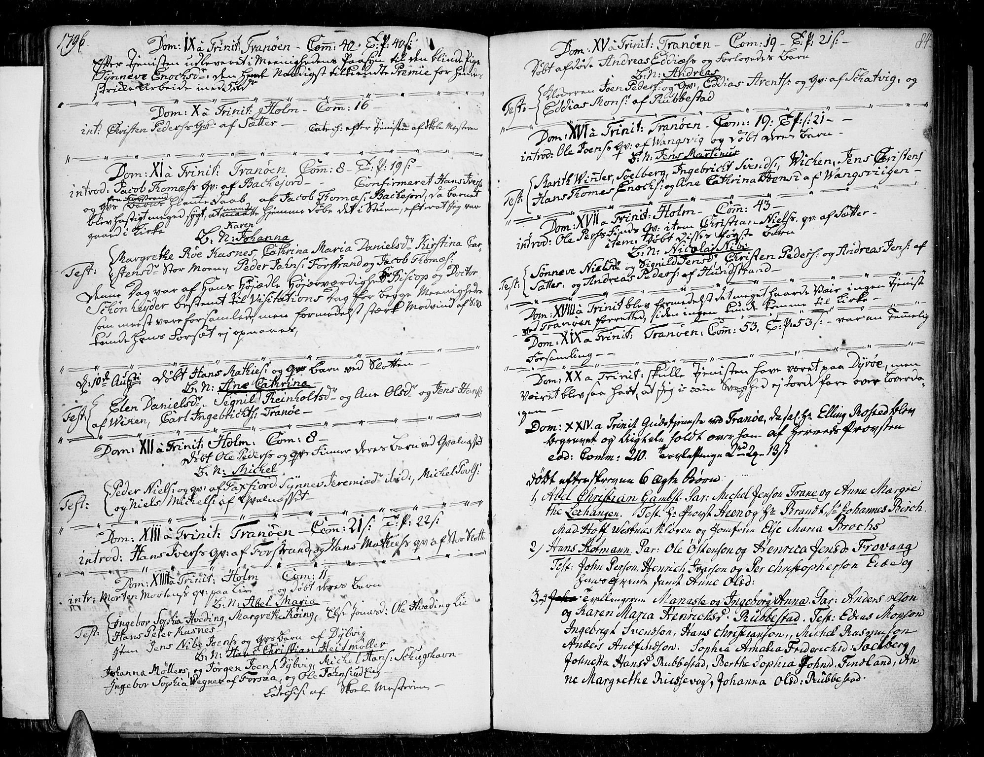 Tranøy sokneprestkontor, AV/SATØ-S-1313/I/Ia/Iaa/L0002kirke: Parish register (official) no. 2, 1773-1806, p. 84