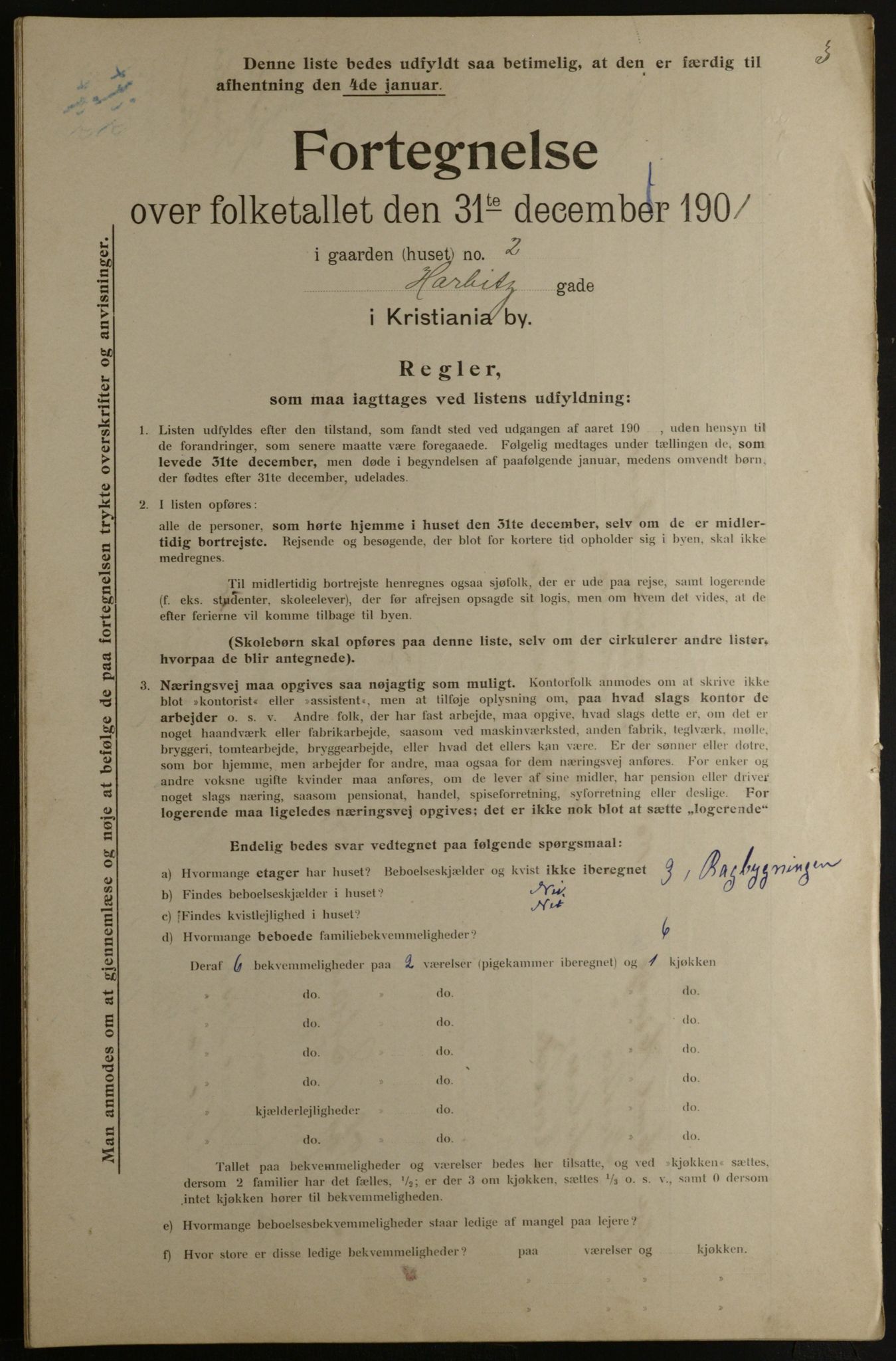 OBA, Municipal Census 1901 for Kristiania, 1901, p. 12438