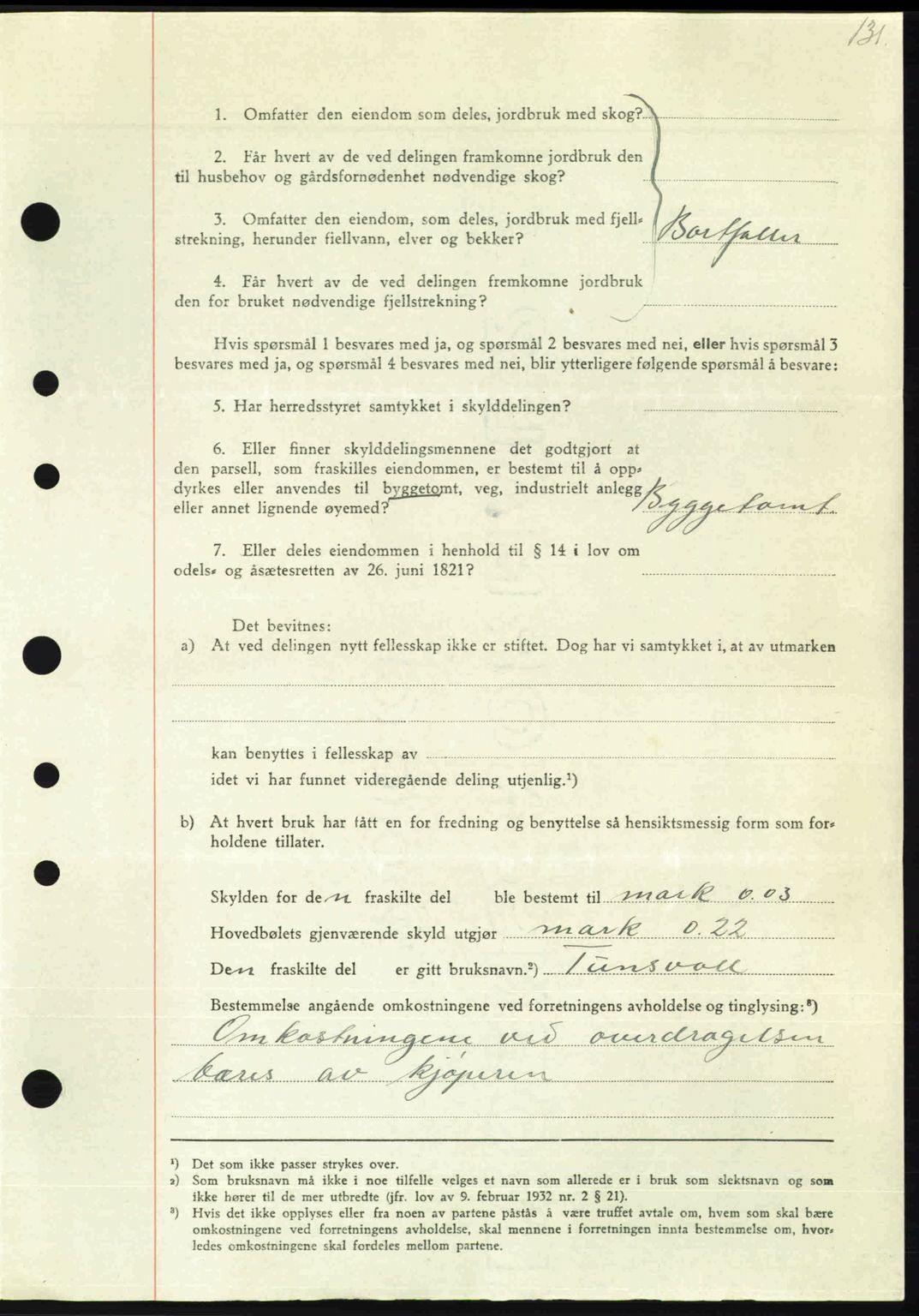 Nordmøre sorenskriveri, AV/SAT-A-4132/1/2/2Ca: Mortgage book no. A103, 1946-1947, Diary no: : 2238/1946