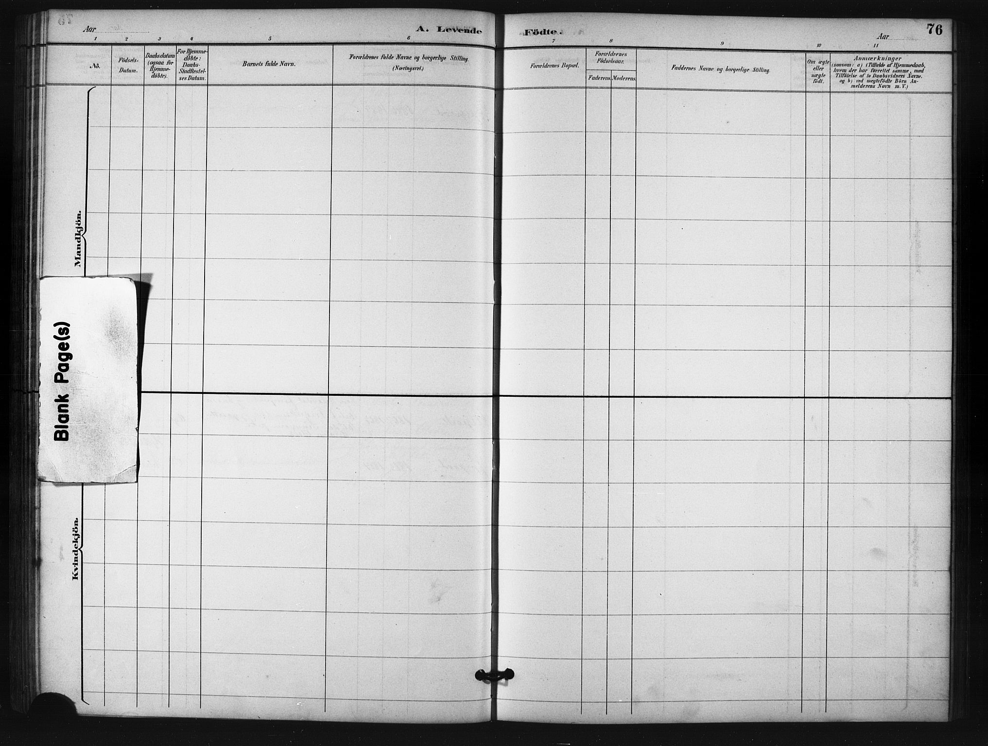 Salangen sokneprestembete, SATØ/S-1324/H/Ha/L0001klokker: Parish register (copy) no. 1, 1893-1910, p. 76