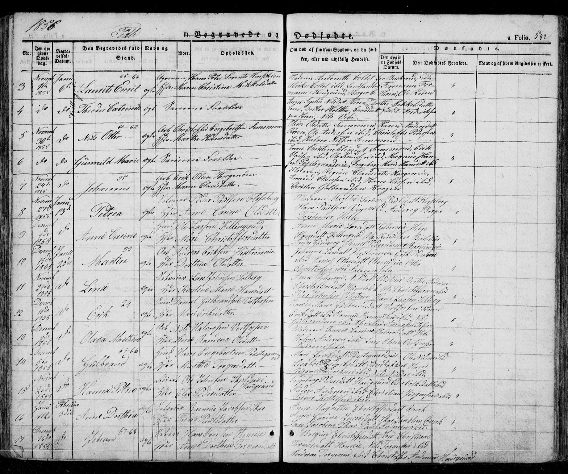 Eiker kirkebøker, AV/SAKO-A-4/G/Ga/L0002: Parish register (copy) no. I 2, 1832-1856, p. 542