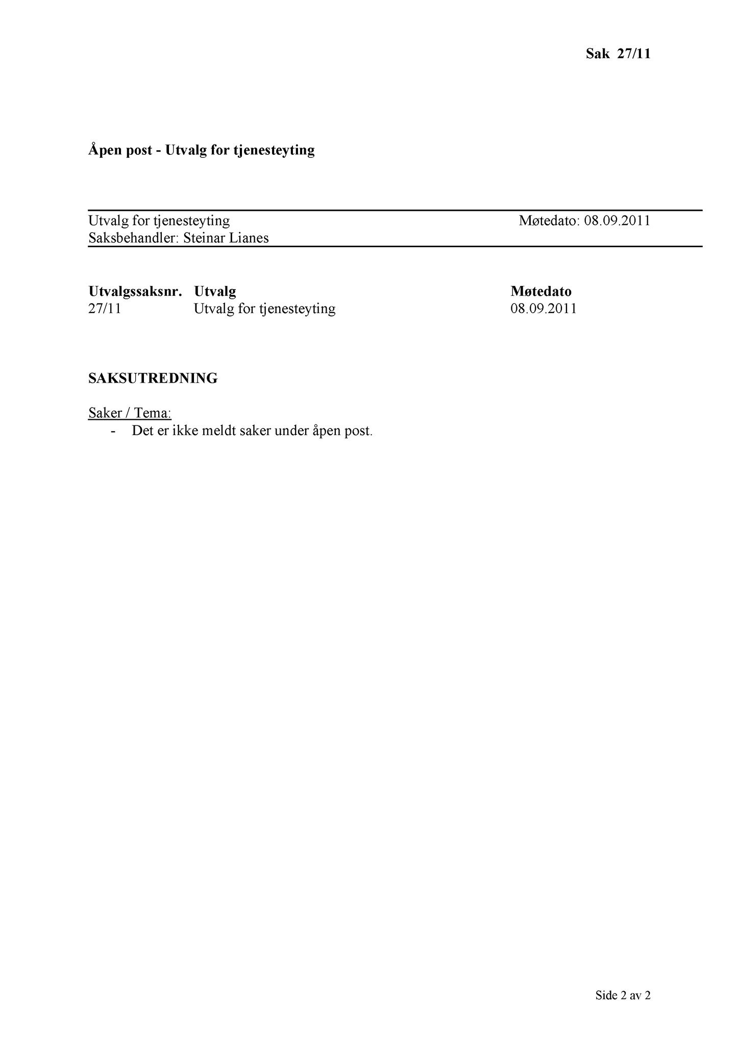 Klæbu Kommune, TRKO/KK/14-UTY/L004: Utvalg for tjenesteyting - Møtedokumenter, 2011, p. 199