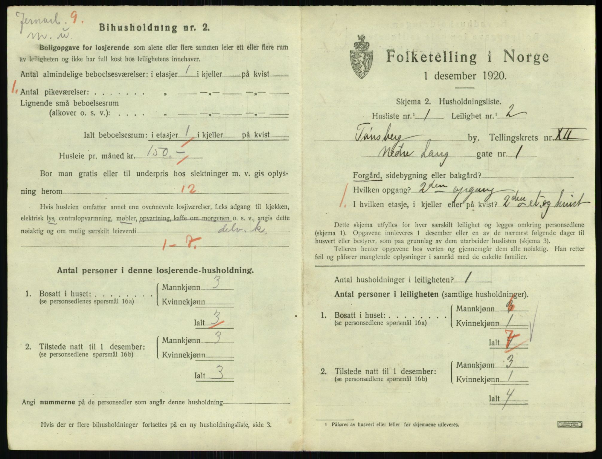 SAKO, 1920 census for Tønsberg, 1920, p. 5173